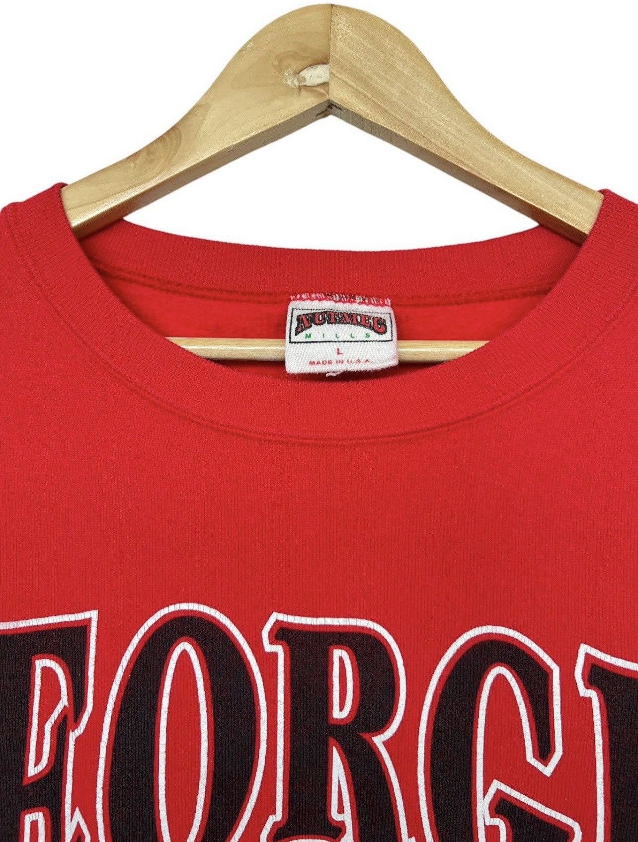 Vintage Vintage 90s Nutmeg University Georgia Red Baggy Sweatshirt Size US L / EU 52-54 / 3 - 7 Thumbnail