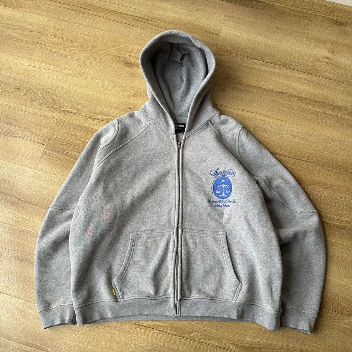 Systemic Systemic Yeezy Gap Fit Melange Balance Cropped Zip Hoodie Size US L / EU 52-54 / 3 - 8 Thumbnail