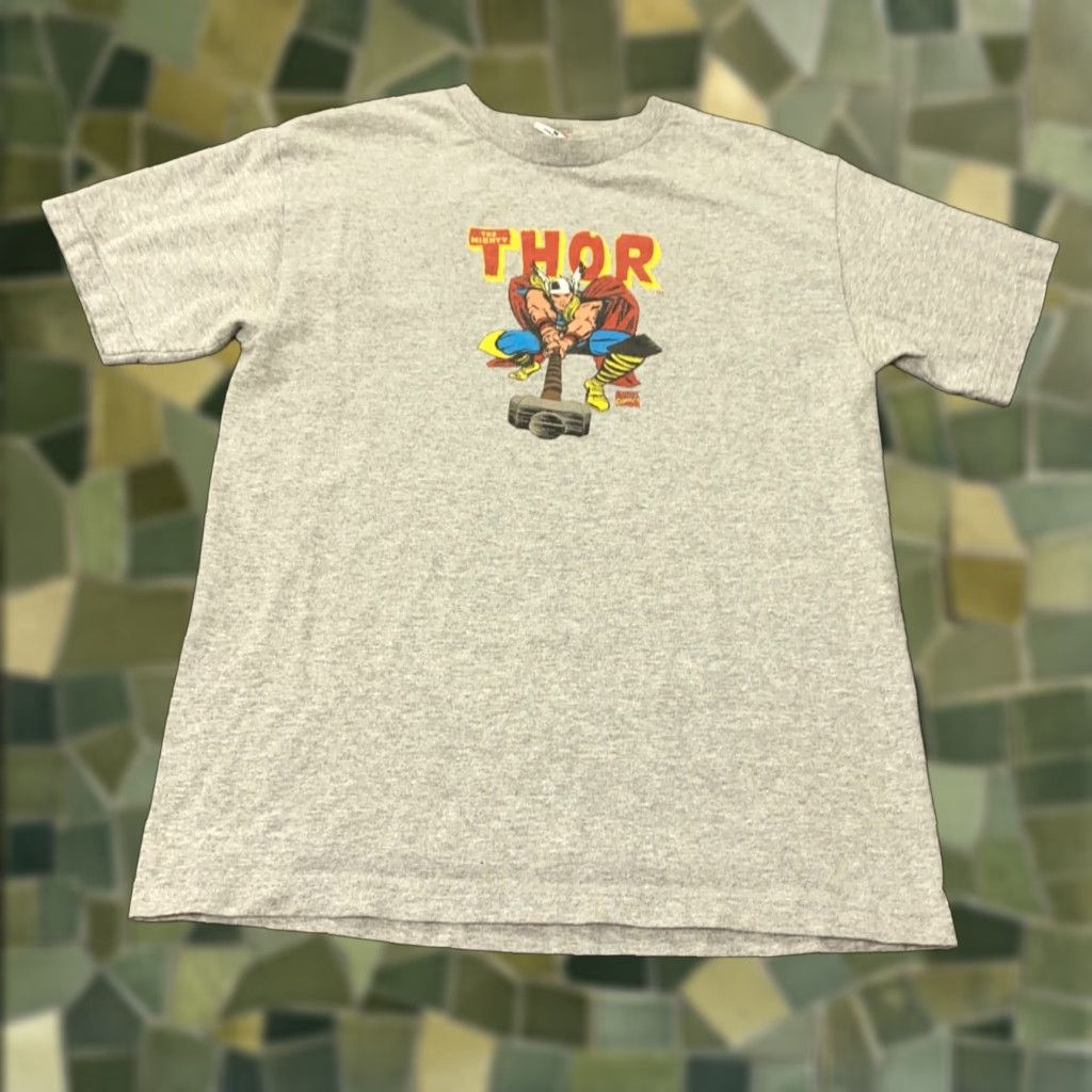 Vintage Marvel Thor Tee Shirt Mens M Heather Grey Graphic Print 2005 Comics Movie T-Shirt Size US M / EU 48-50 / 2 - 1 Thumbnail