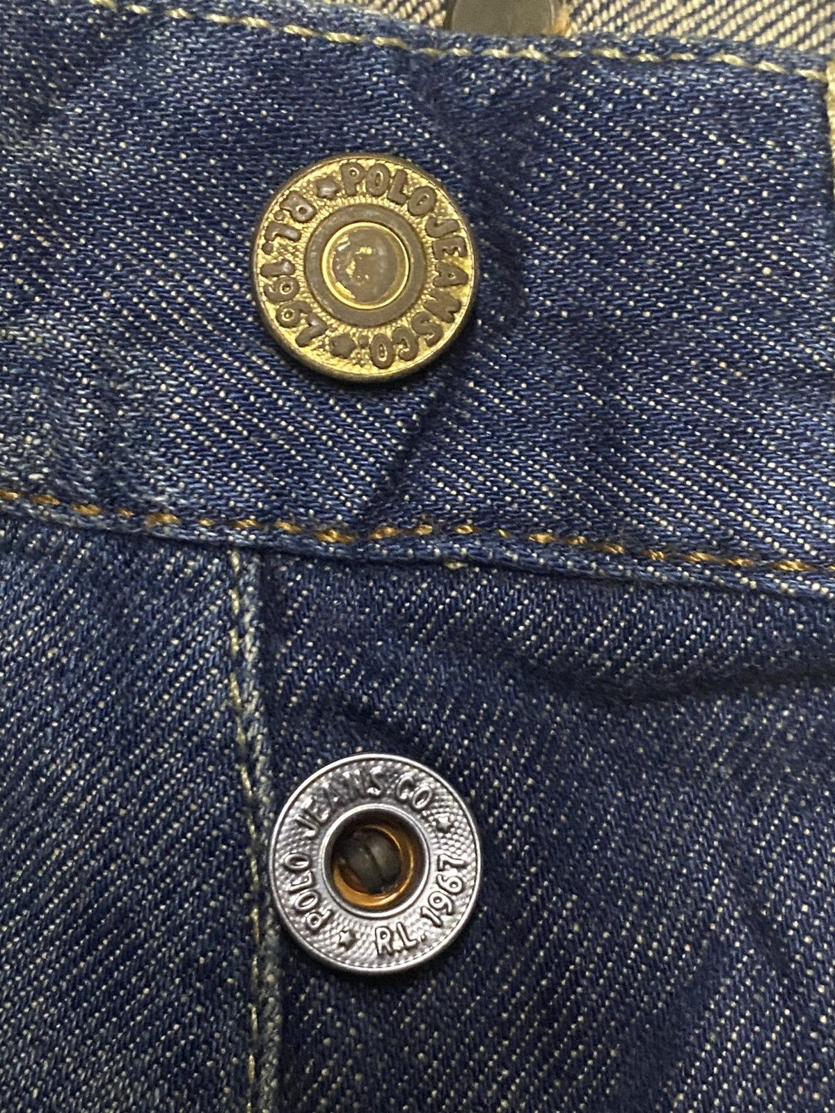 MLB × Polo Ralph Lauren Polo Raph Laurent Bleach Mud Wash Baggy Wide Leg Jeans Size US 31 - 14 Thumbnail