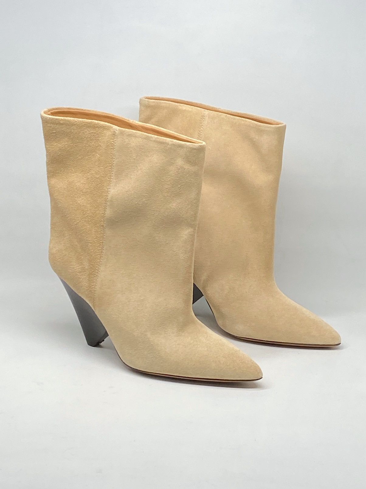 Isabel Marant Isabel Marant Miyako 90MM Suede Cone-Heel Booties size 36 Size US 6 / IT 36 - 1 Thumbnail