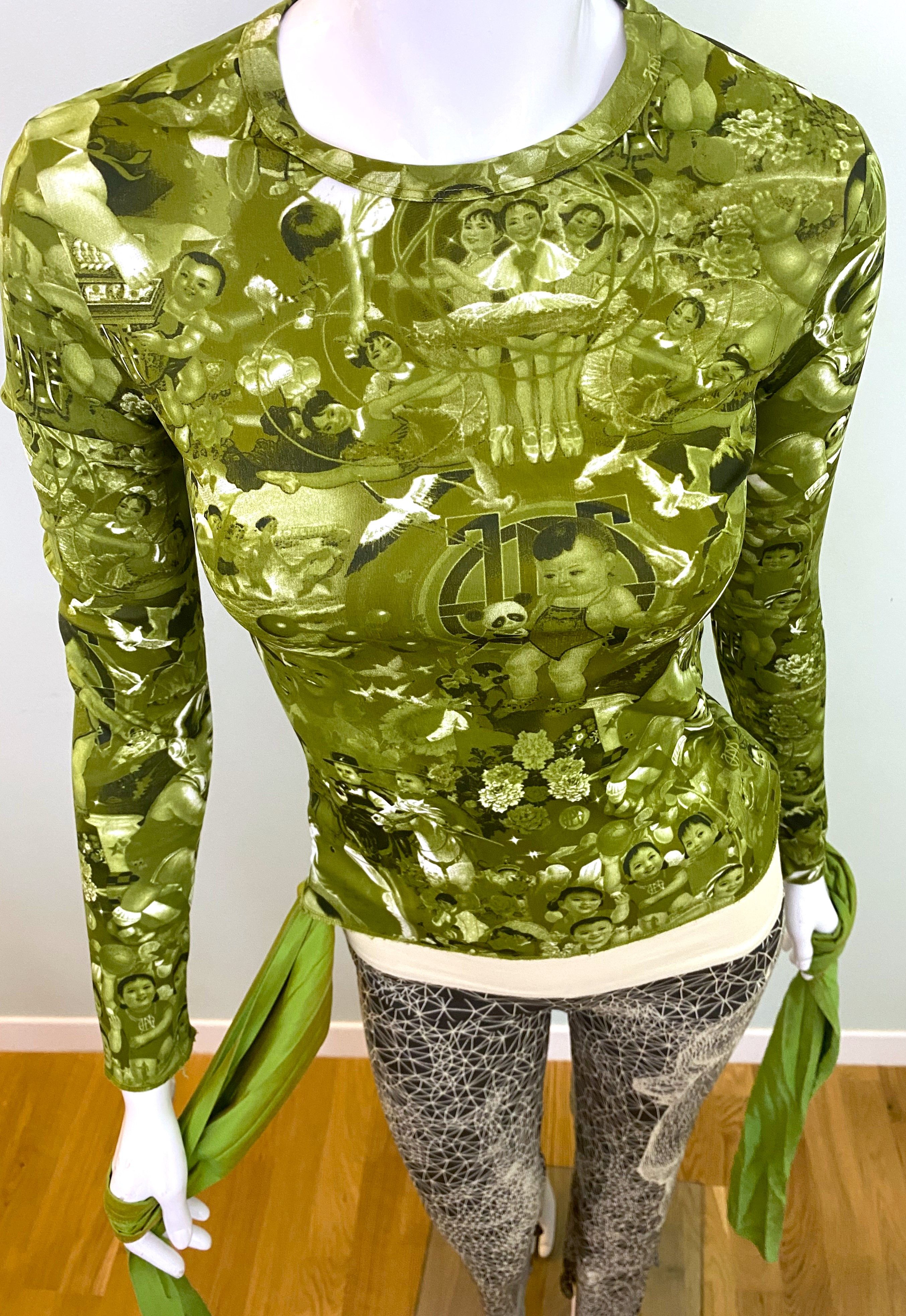 Jean Paul Gaultier Jean Paul Gaultier Chinese Children Baby Propaganda Top Size S / US 4 / IT 40 - 10 Thumbnail