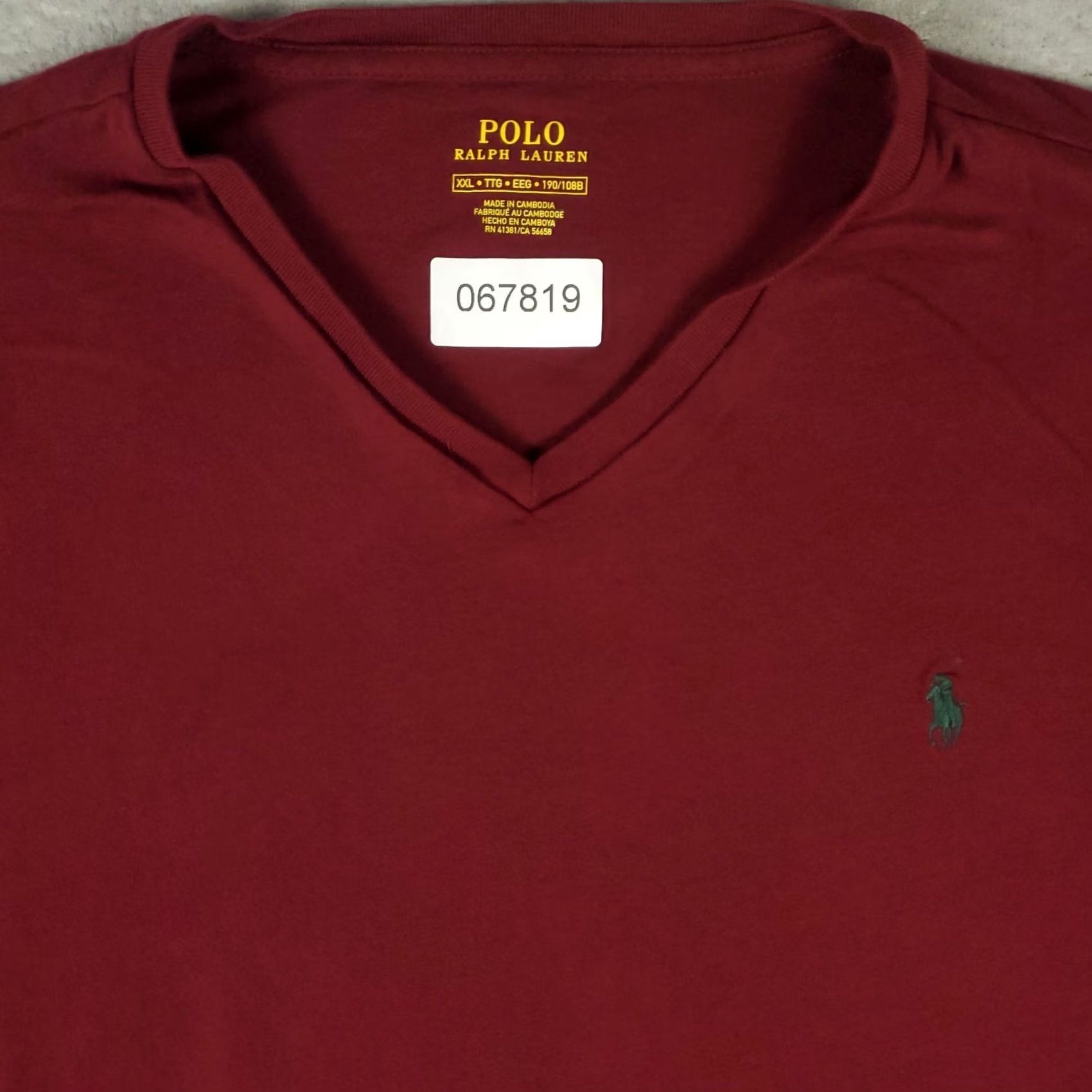 Ralph Lauren Ralph Lauren T Shirt Mens 2XL Red V Neck Pony Short Sleeve Shirt Mens Size 2XL Red Pony Logo Vintage: No Size US XXL / EU 58 / 5 - 2 Thumbnail
