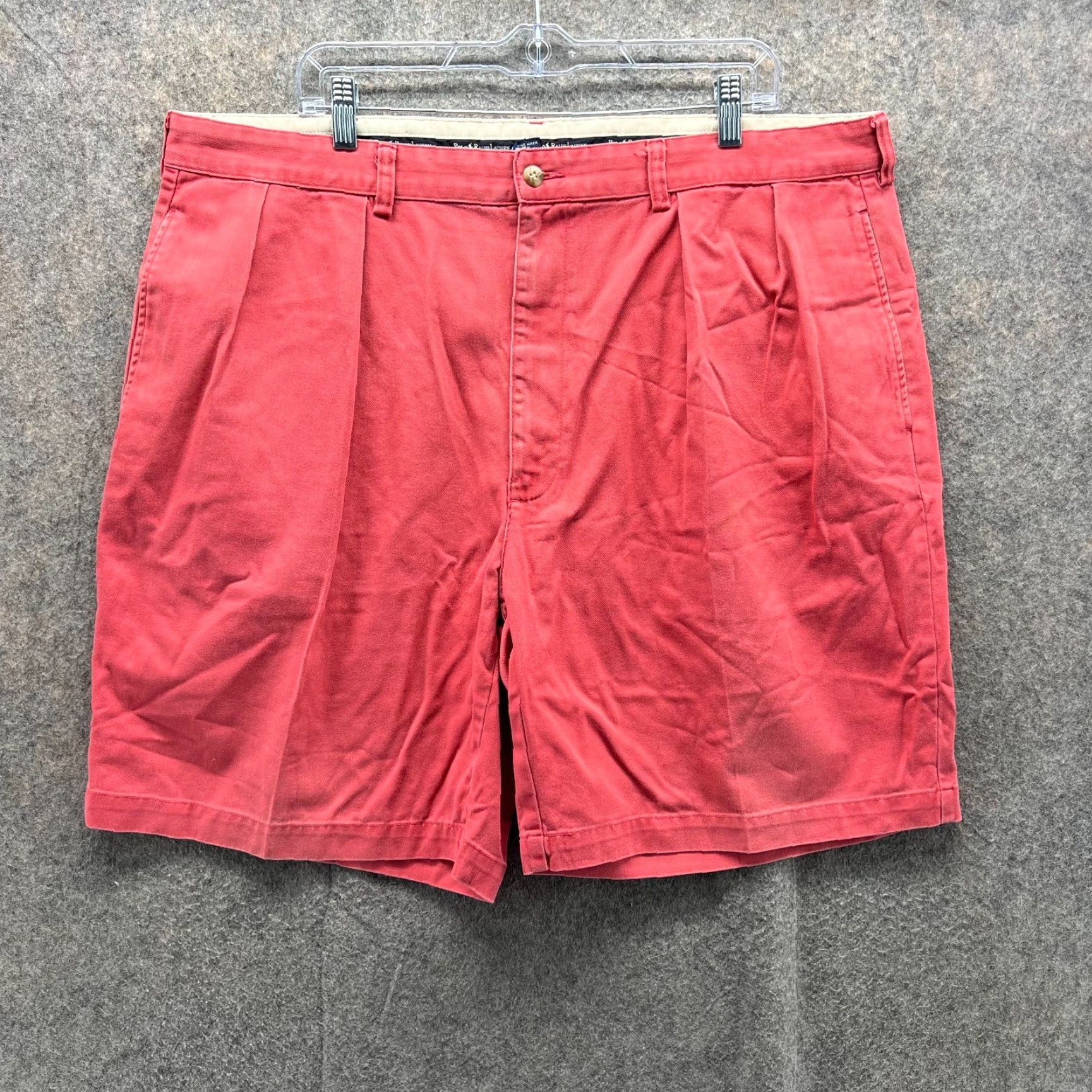 Polo Ralph Lauren VINTAGE Ralph Lauren Shorts Mens 42 Pink Chino Pleated Cotton Pony Classic Golf Size US 42 / EU 58 - 2 Thumbnail