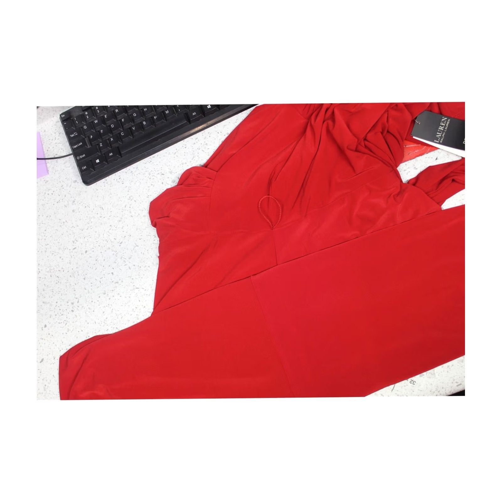 Ralph Lauren Ralph Lauren Solid Jersey Surplice Dress Self Belt brightred 6 Womens Size M / US 6-8 / IT 42-44 - 4 Thumbnail