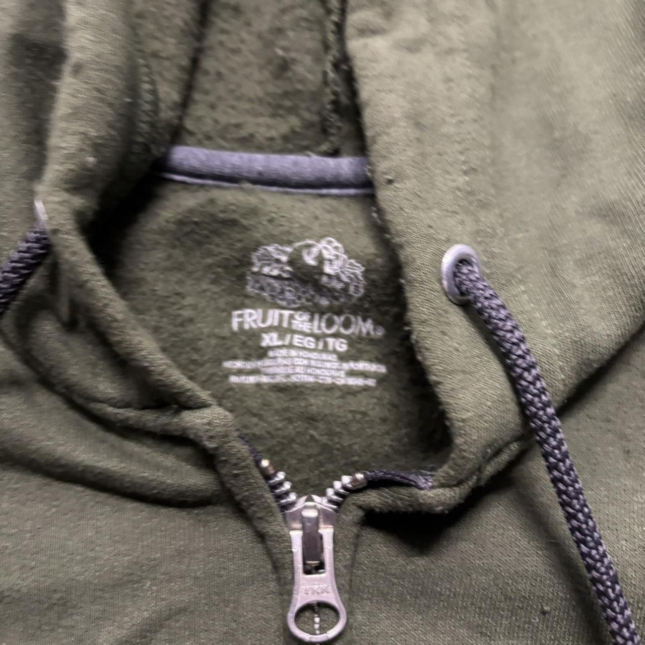 Japanese Brand × Vintage Crazy Vintage Y2K/2000s Moss Green Blank Earth Tone Essential Zip Up Hoodie! Size US XL / EU 56 / 4 - 6 Thumbnail