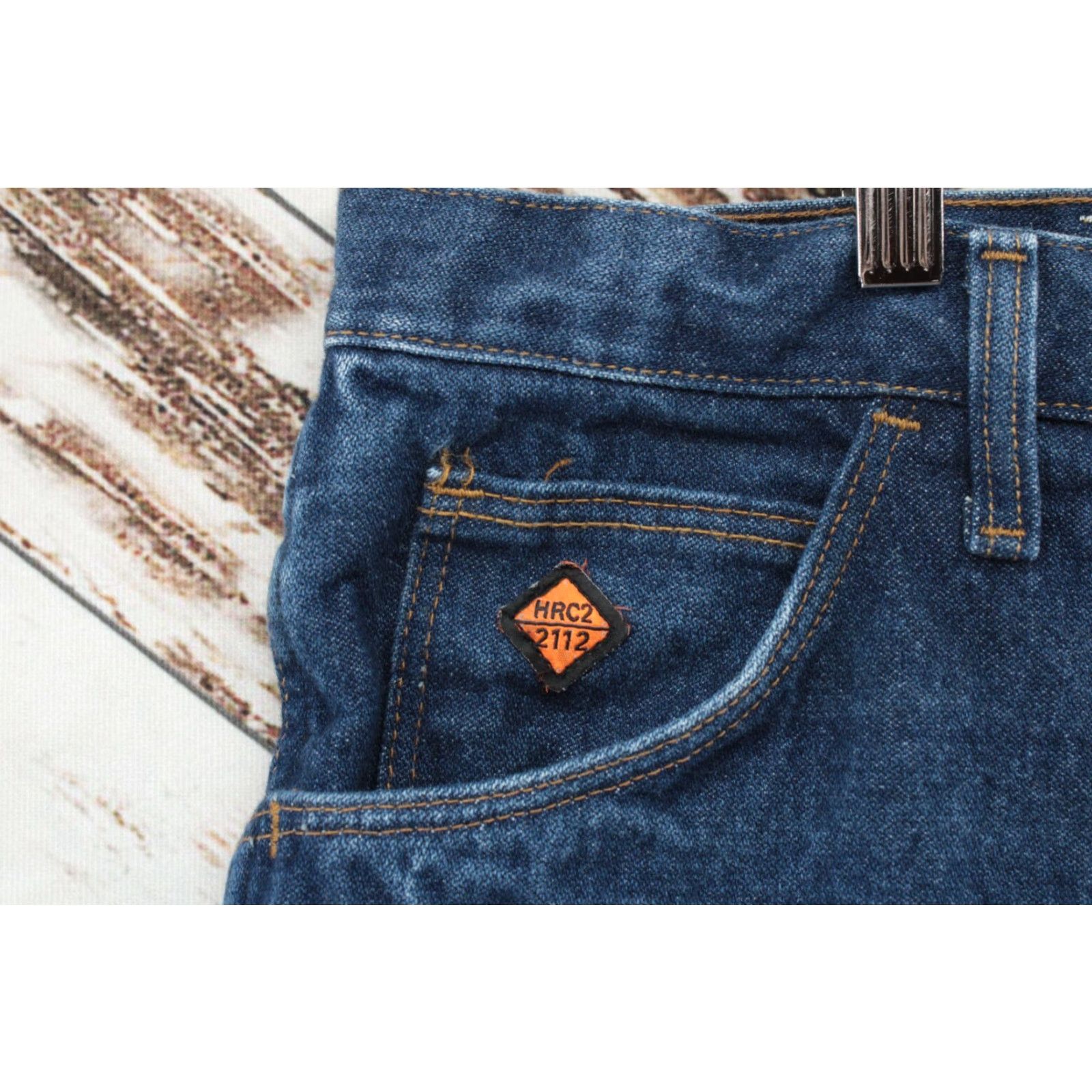 Wrangler Wrangler FR Jeans Mens 42X34 Flame Resistant Pants HRC2 Relaxed Fit Work Wear Denim Blue 5-Pocket Safety Workwear Mens Jeans FR31MWZ Size US 42 / EU 58 - 3 Thumbnail