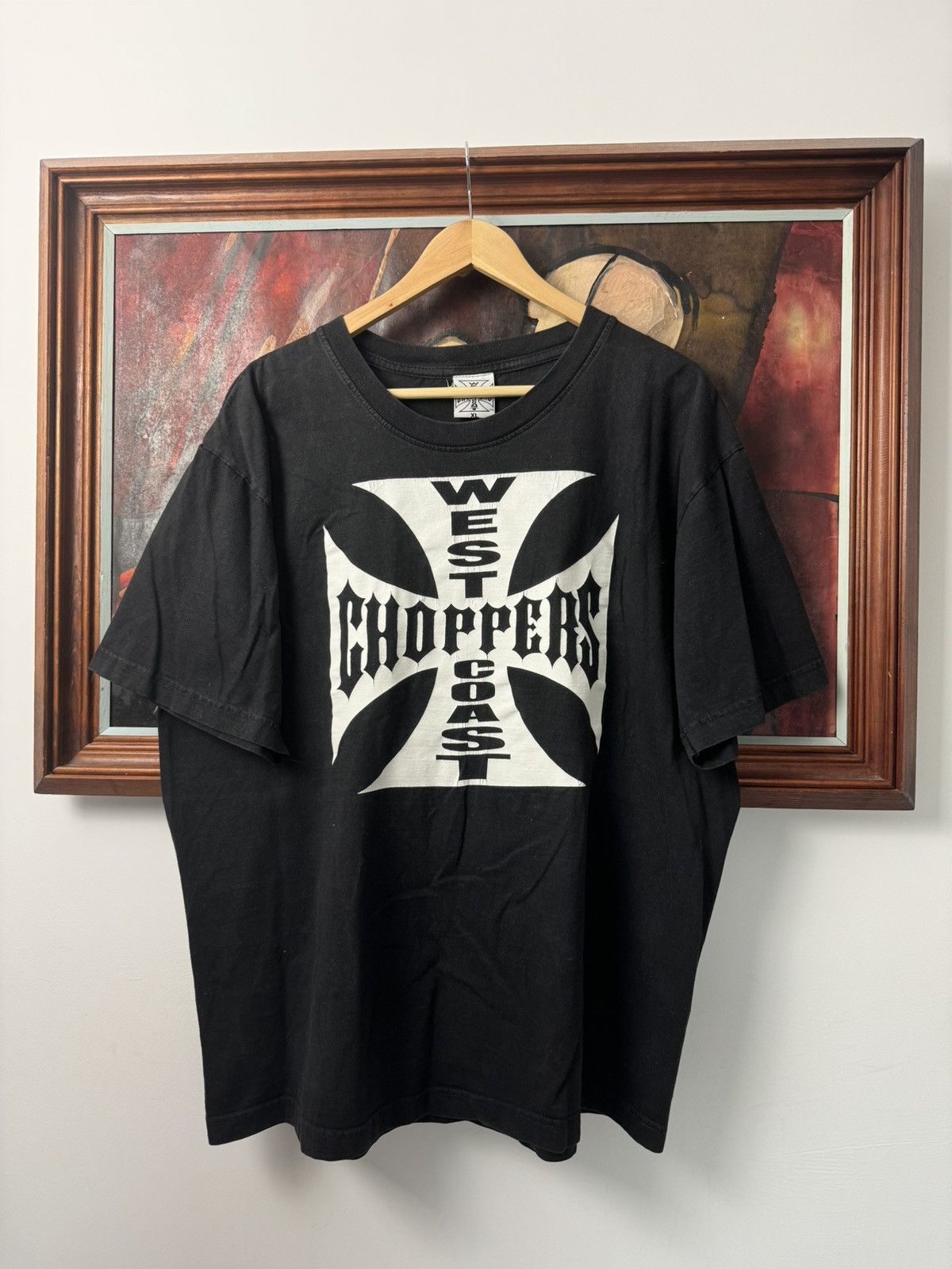 T-shirt Graphique ROCK TAVERN NY CHOPPERS – Gris, Taille XL, Occasion Très Bon état
