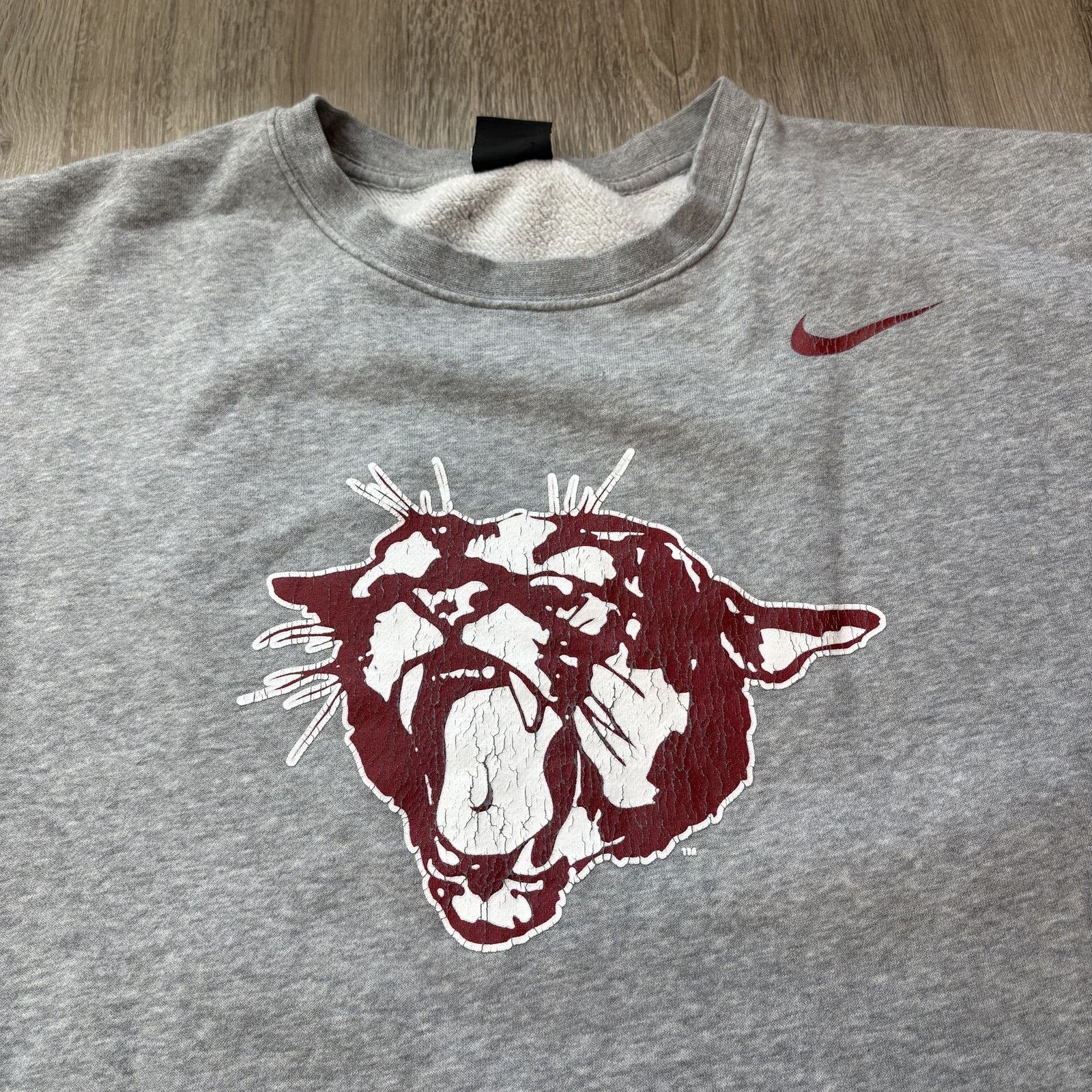 Nike Nike Men's Cougar Mascot Sweatshirt Crew Neck Fleece XXL Size US XXL / EU 58 / 5 - 2 Thumbnail