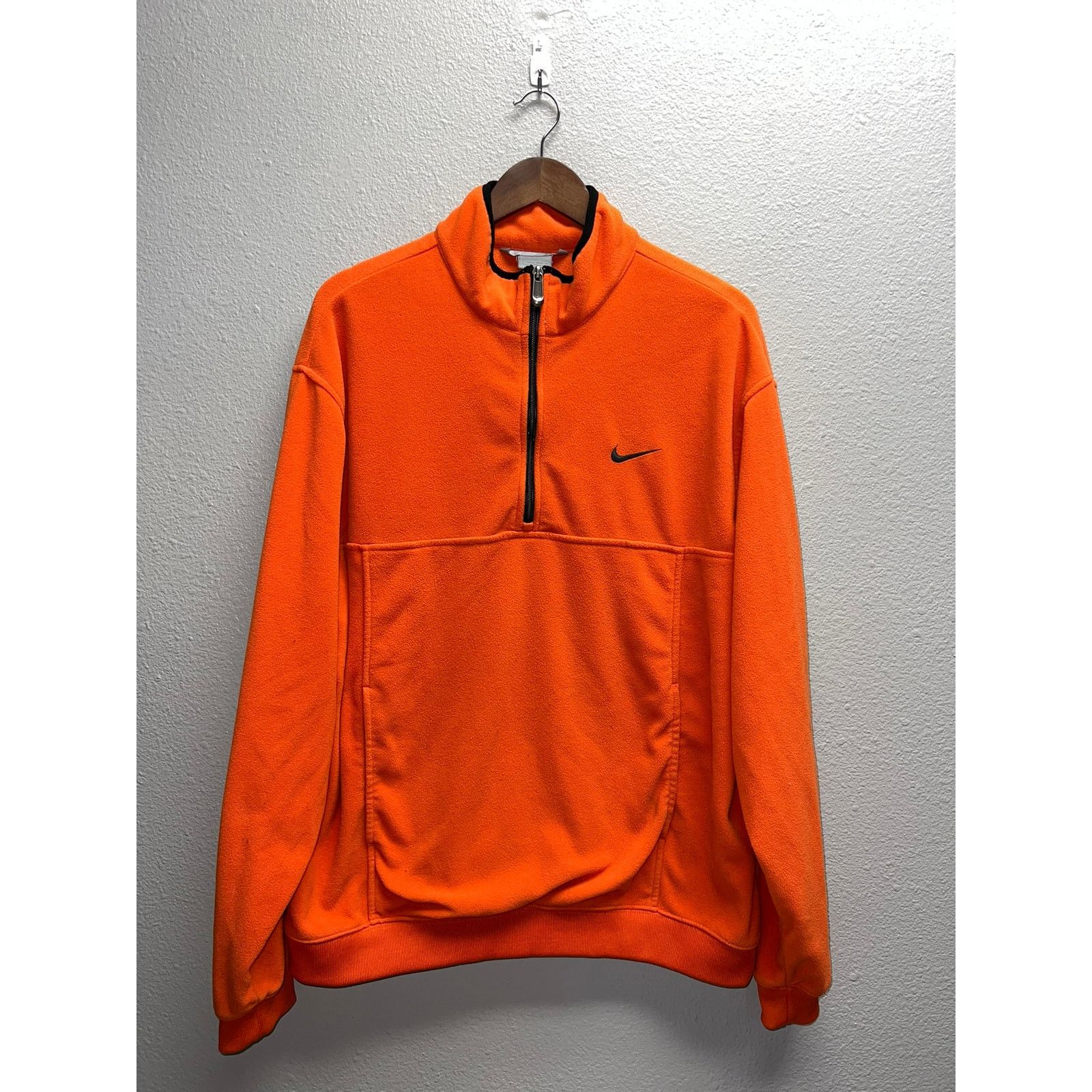 Vintage Vintage Orange Nike Sweatshirt Fleece 1/2 Zip Jacket VTG XL Size US XL / EU 56 / 4 - 1 Thumbnail