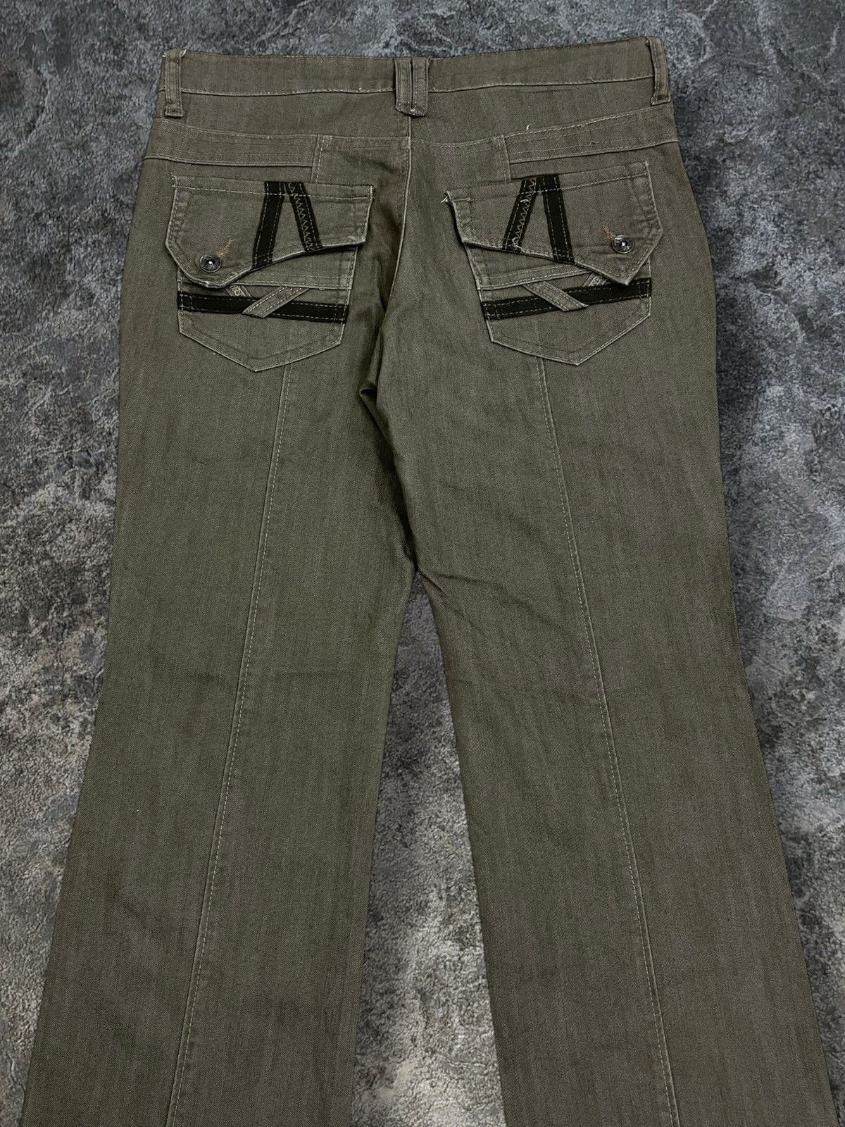 Japanese Brand Vintage Japan Designer 90’s Fash Trash Flared Bush Pant Size US 30 / EU 46 - 9 Thumbnail