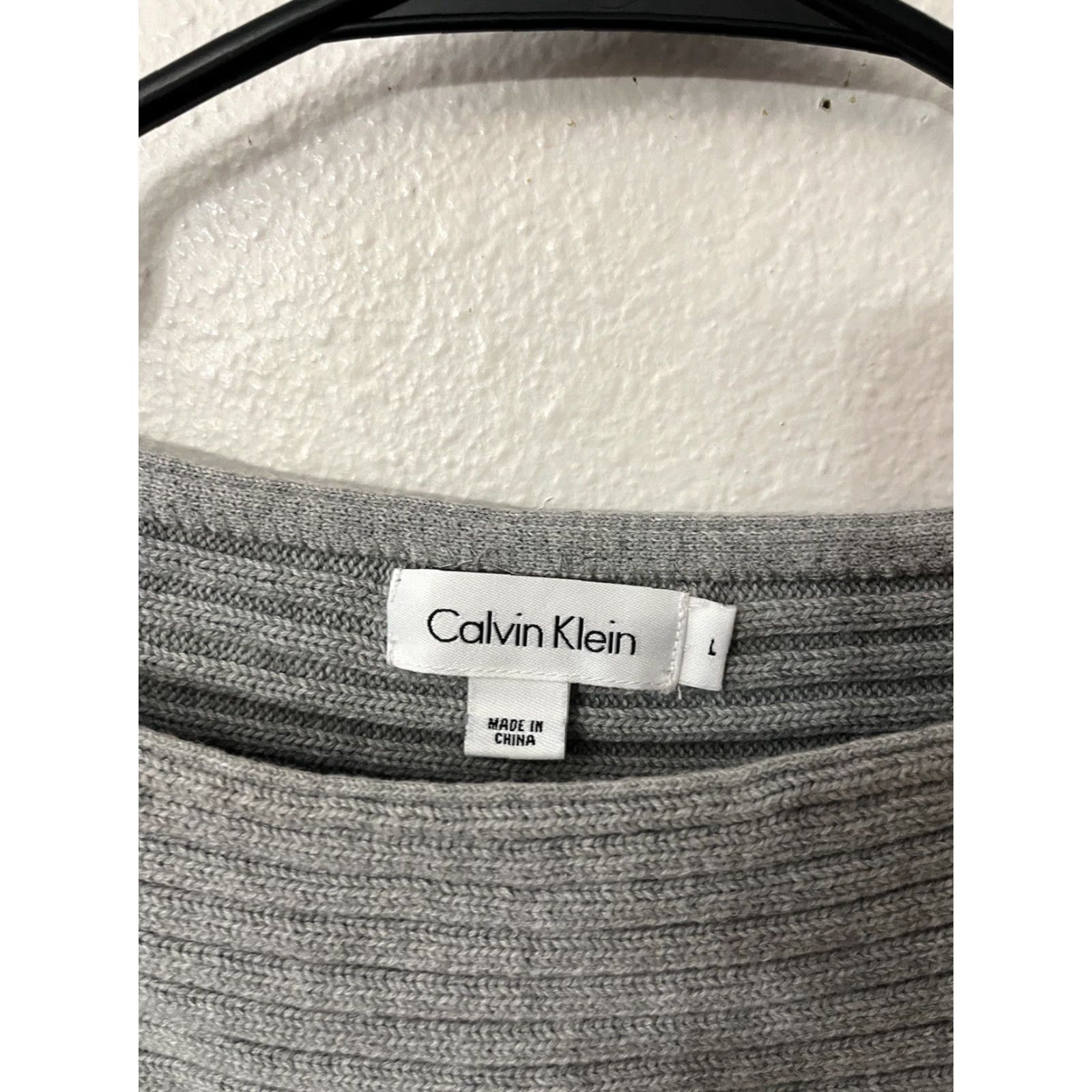 Calvin Klein Calvin Klein Shirt Women L Gray Tank Sleeveless Ribbed Logo Size L / US 10 / IT 46 - 2 Thumbnail
