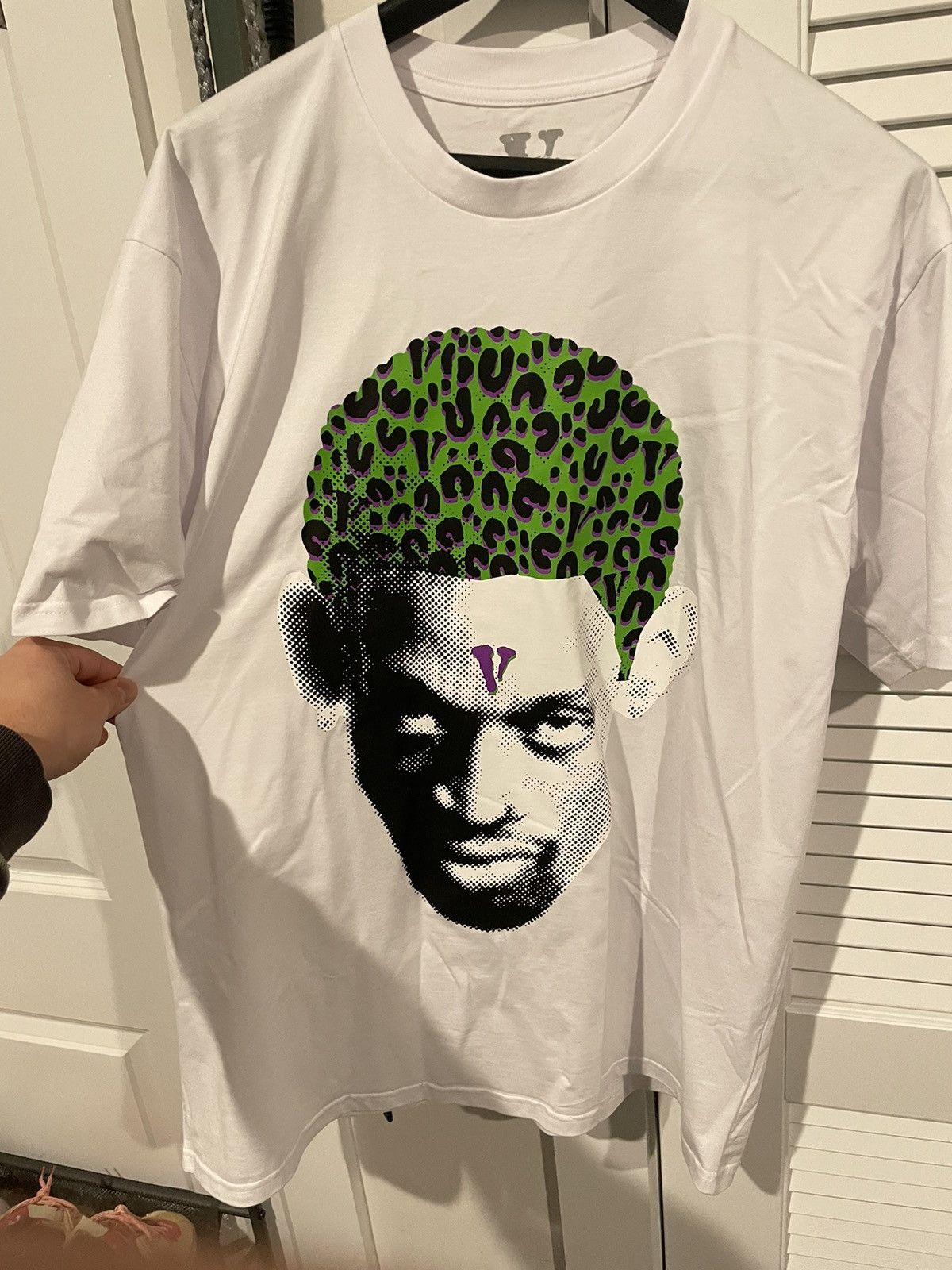 Vlone Vlone x Rodman Green Cheetah Tee | Grailed