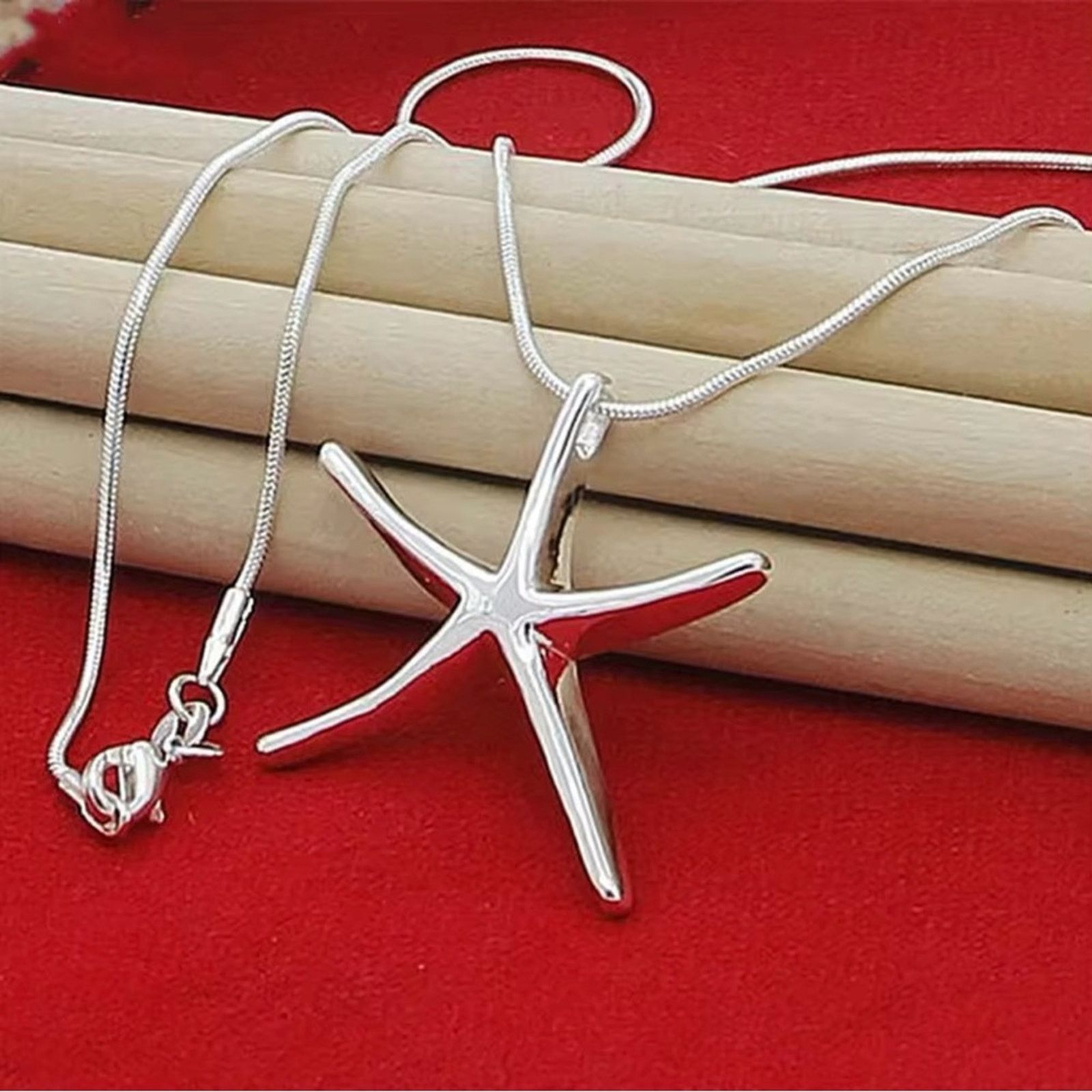 Other Sterling Silver Starfish Necklace for Women 22” Size ONE SIZE - 1 Thumbnail
