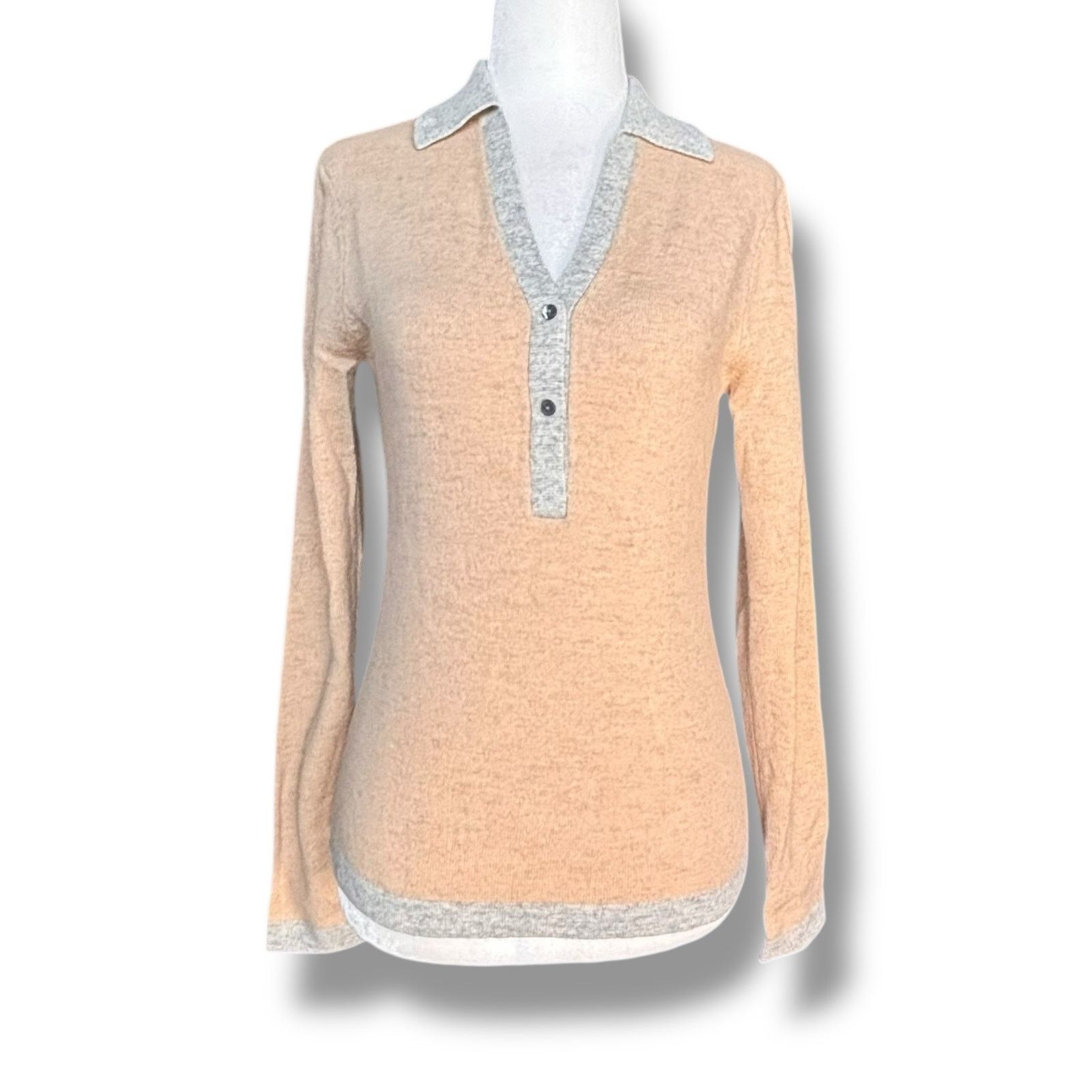 Brooks Brothers Vintage Brooks Brothers 346 Lambswool Beige Gray Knit XS Size XS / US 0-2 / IT 36-38 - 8 Thumbnail