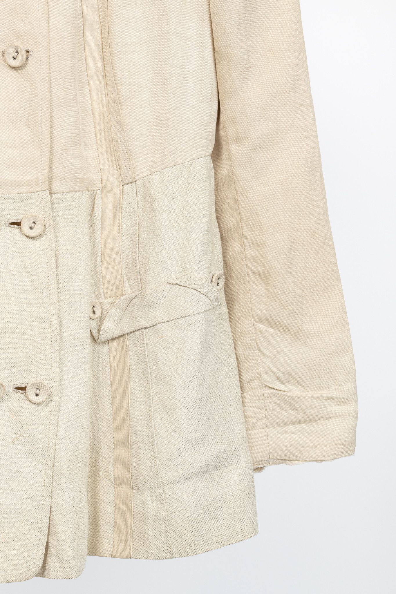 Donna Karan Donna Karan Collection Double-Breasted Linen-Blend Jacket Size M / US 6-8 / IT 42-44 - 6 Thumbnail