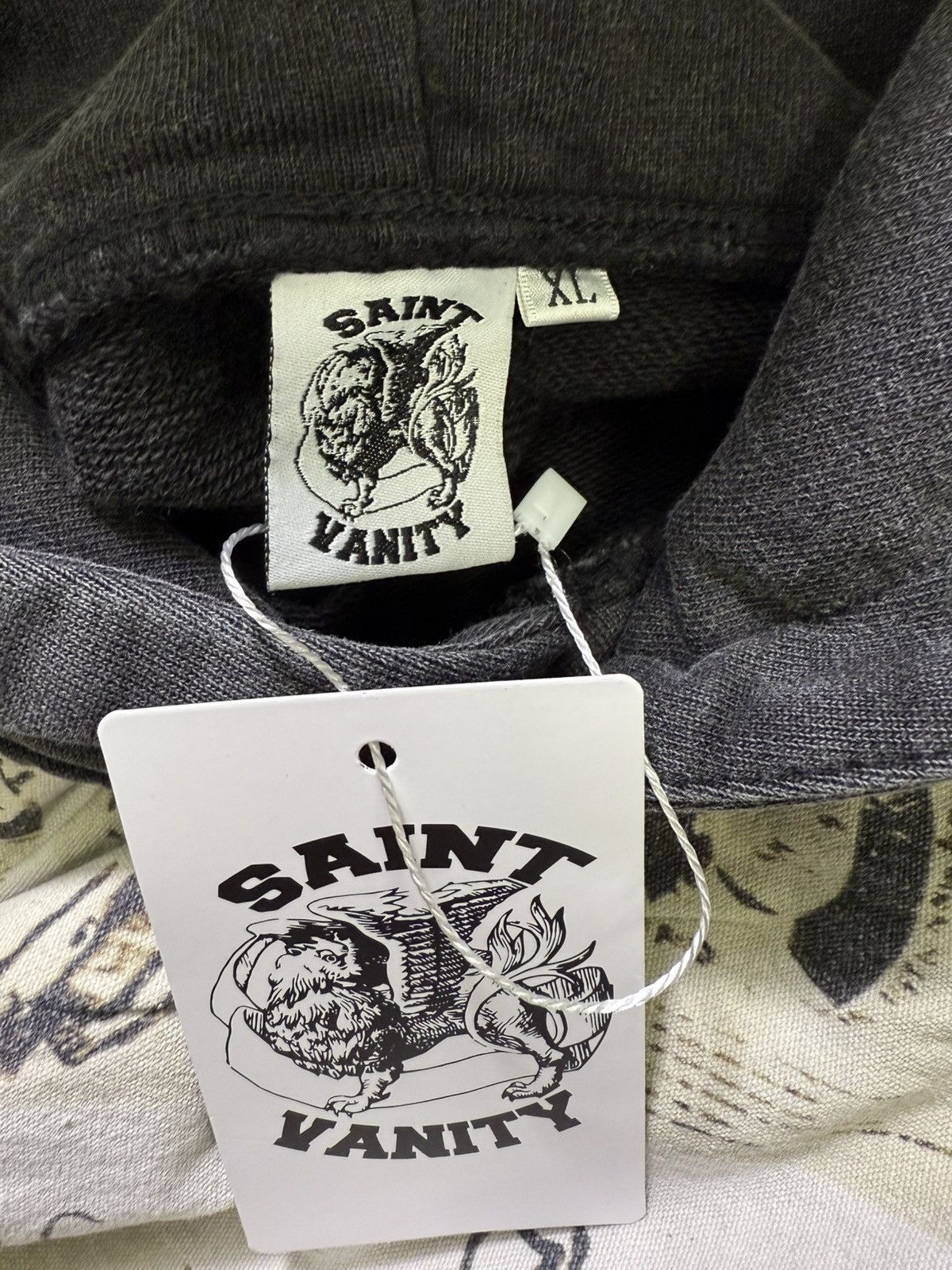 Saint Vanity Saint Vanity Grey Vain Hoodie Size US XL / EU 56 / 4 - 3 Thumbnail