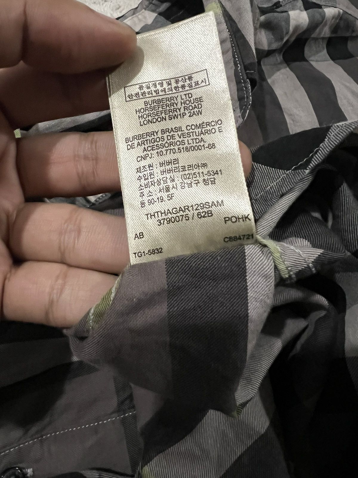 Burberry AUTHENTIC Burberry Brit Somerton Nova Checkered Oxford Shirt Size US L / EU 52-54 / 3 - 6 Thumbnail
