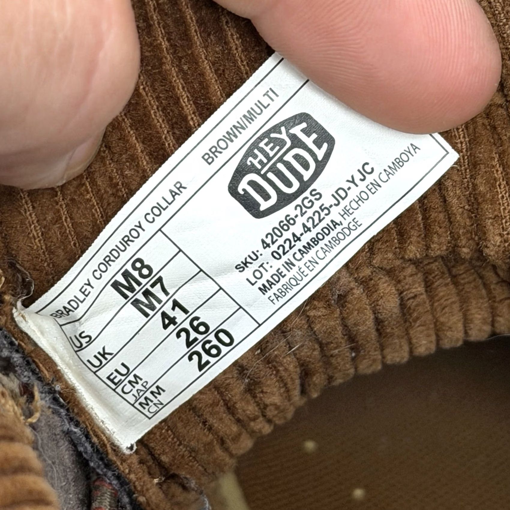 Hey Dude Bradley Corduroy Collar Mens Brown Multi Chukka Boots 42066-2GS Size 7 Amazon.com | HEYDUDE Men main image 3