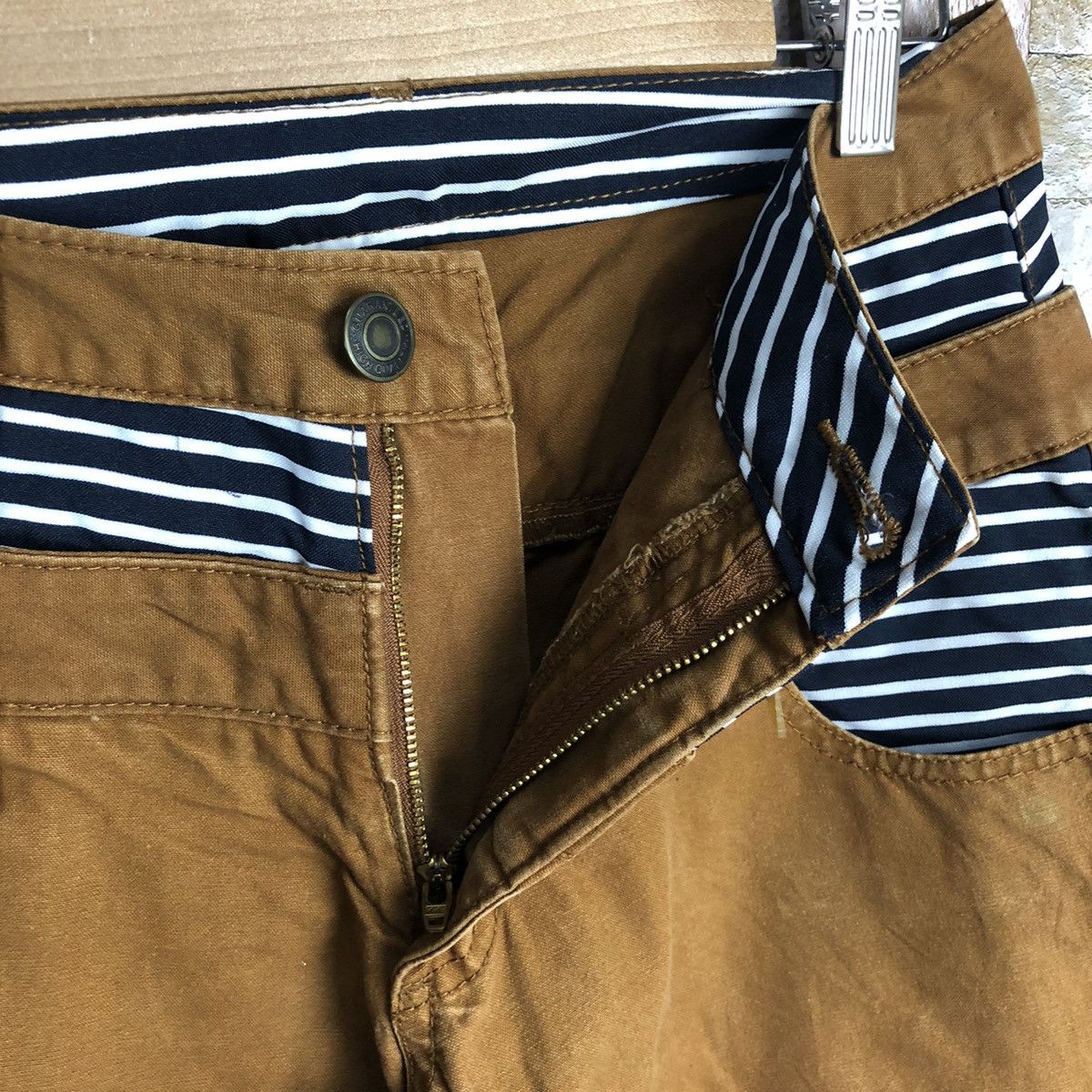 Japanese Brand Japan double waist Brown vintage cargo Pants #A434 Size US 28 / EU 44 - 13 Thumbnail