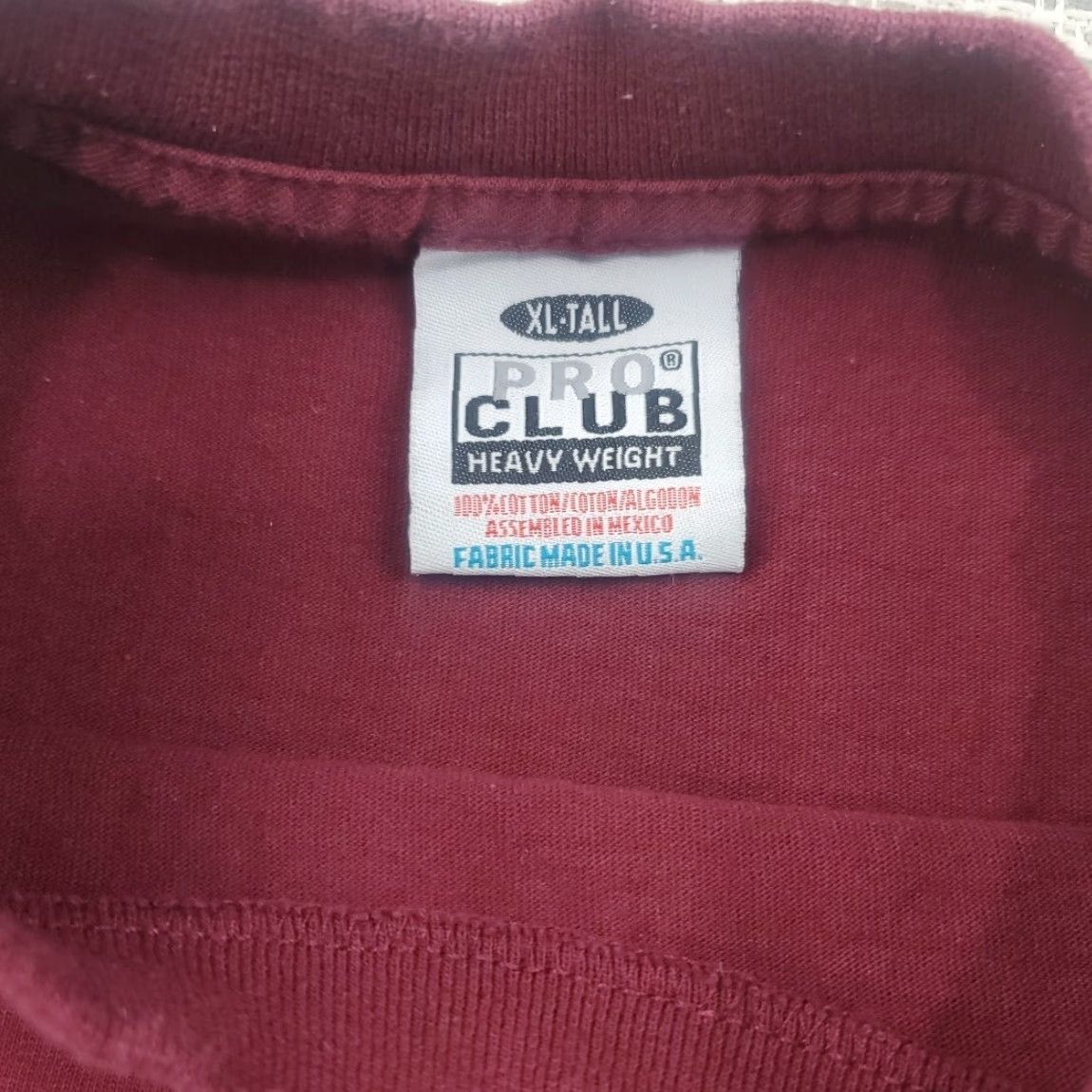 Vintage VTG PRO CLUB Heavyweight Y2k Shirt Men XL Tall Made USA Gym Knit Tee Sport Shirt Size US XL / EU 56 / 4 - 4 Thumbnail
