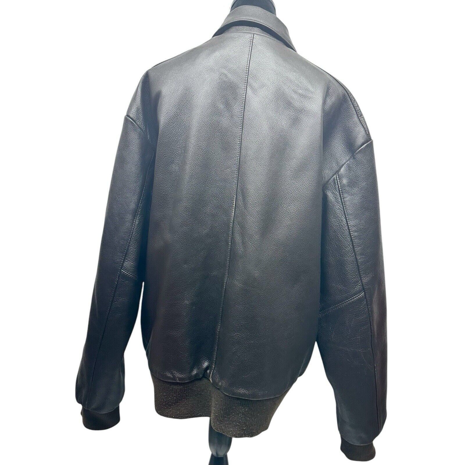 & Other Stories Mens XL Q-Gar Brown Leather Bomber Jacket Aviation Liner VTG Size US XL / EU 56 / 4 - 7 Thumbnail