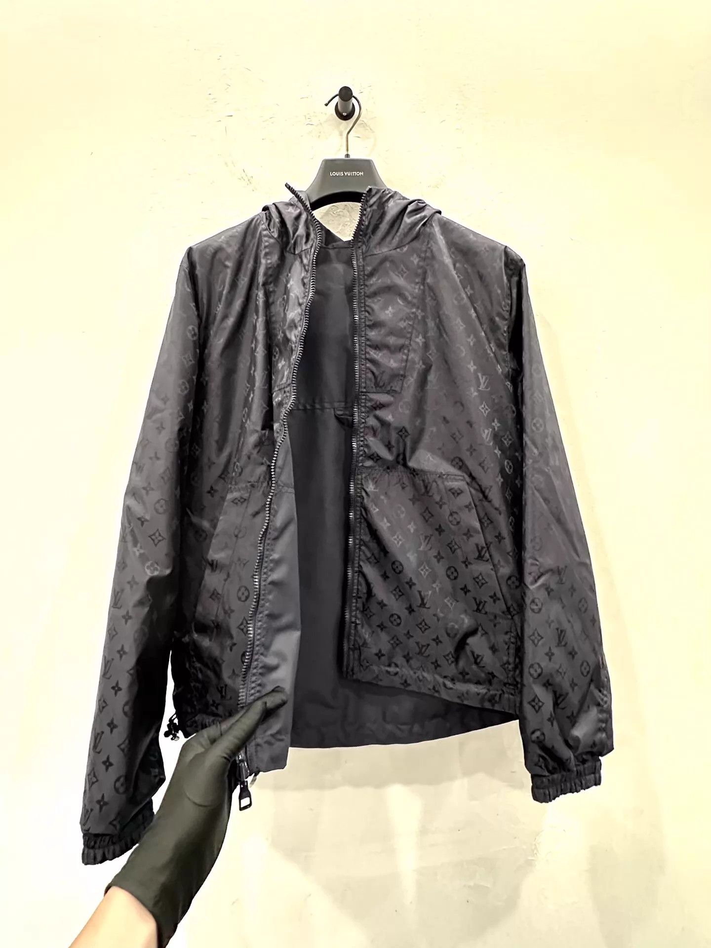 Louis Vuitton LV Men's Navy Blue All-Over Monogram Zipped Jacket 46 Size US S / EU 44-46 / 1 - 4 Thumbnail