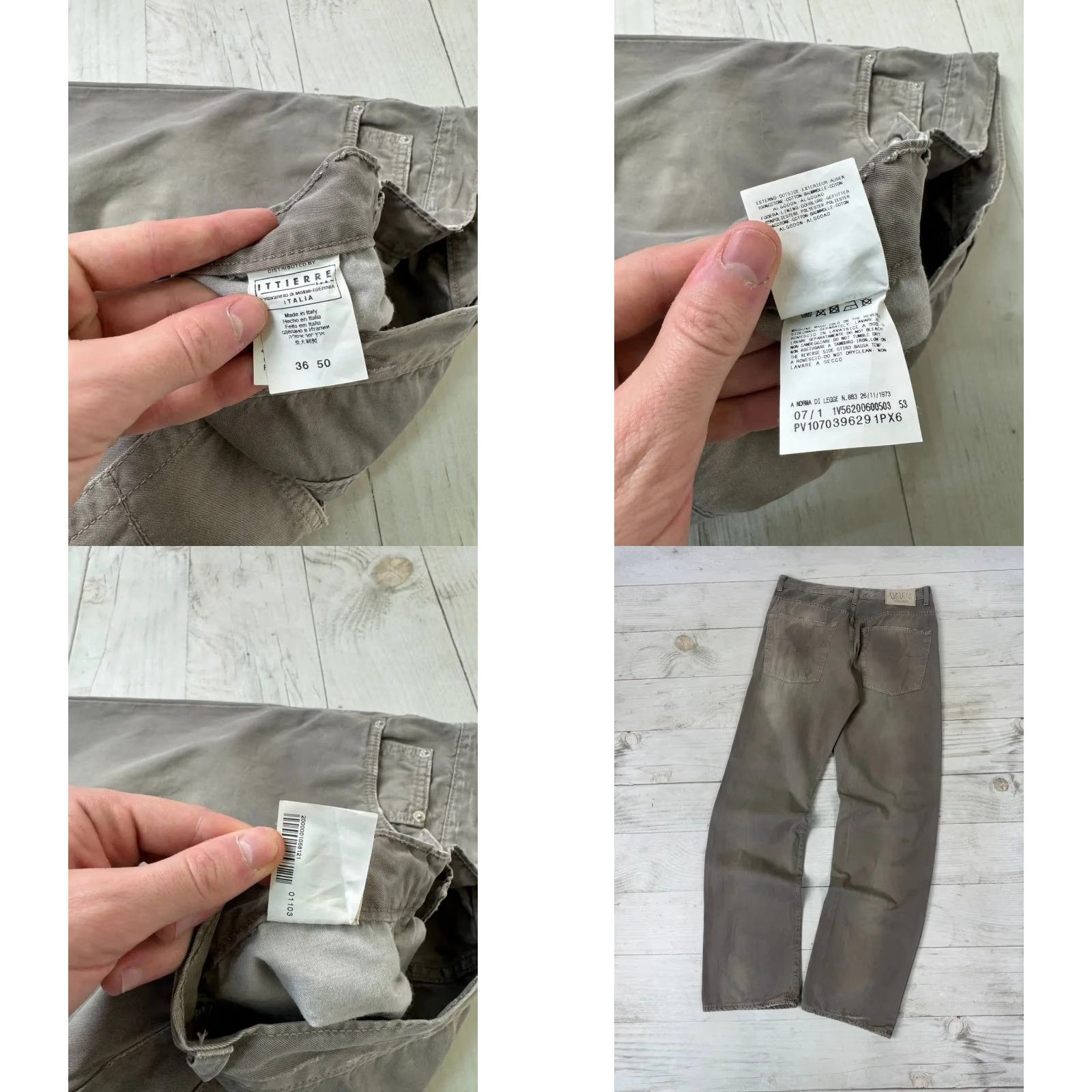 Versace Jeans Couture VINTAGE Versace Jeans Couture Baggy Big Logo Denim Jeans 90s Men Size 36 Gray Size US 36 / EU 52 - 9 Thumbnail