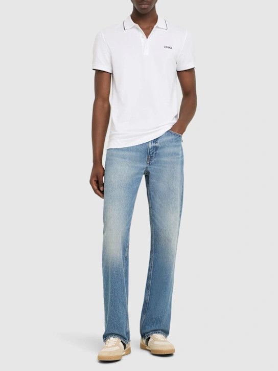 Z Zegna o1lsvrm0525 Short Sleeve Polo in White Size US M / EU 48-50 / 2 - 4 Thumbnail