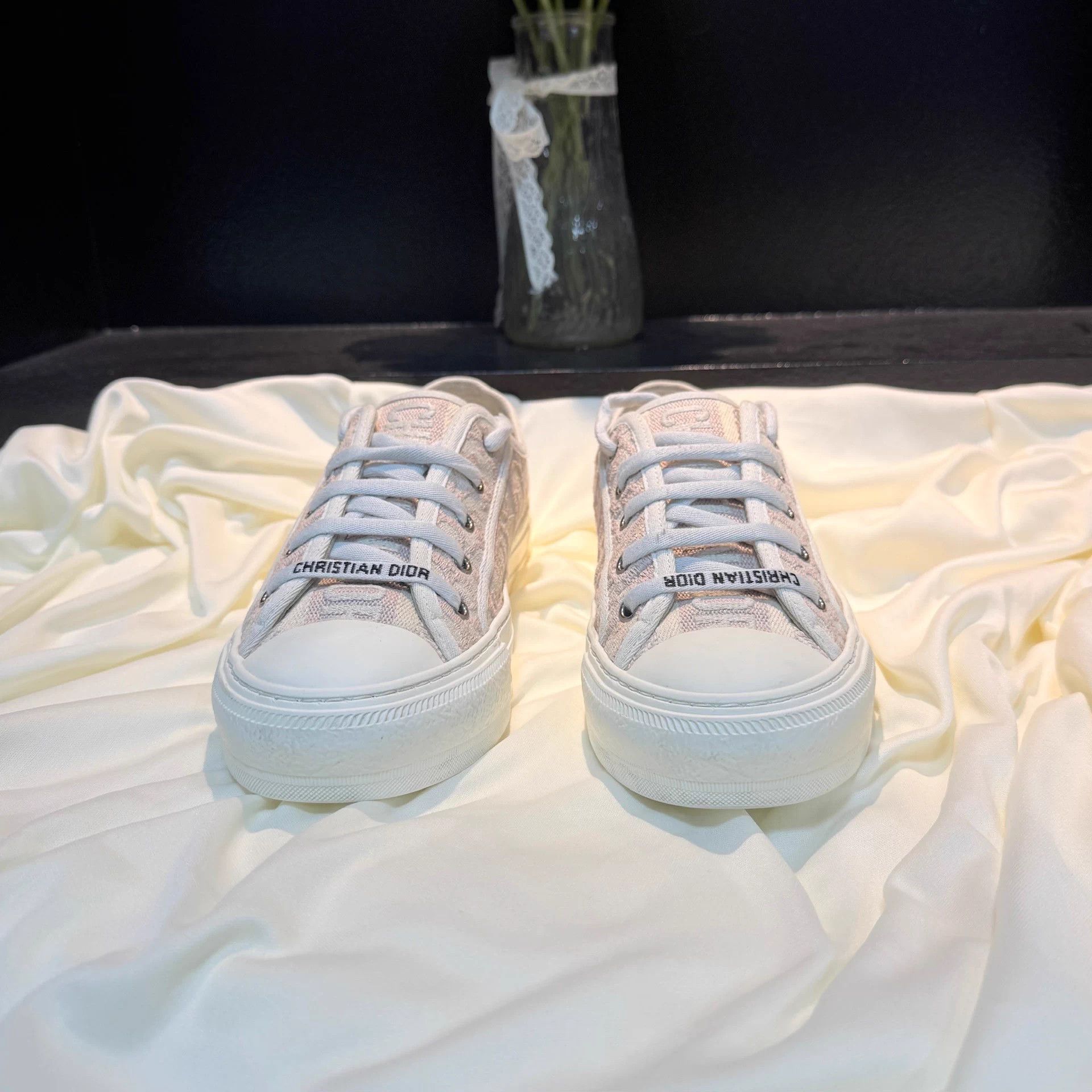 Dior Dior White & Pink DR Full Print Sneaker EUR 37 99 New Size US 6.5 / IT 36.5 - 2 Thumbnail