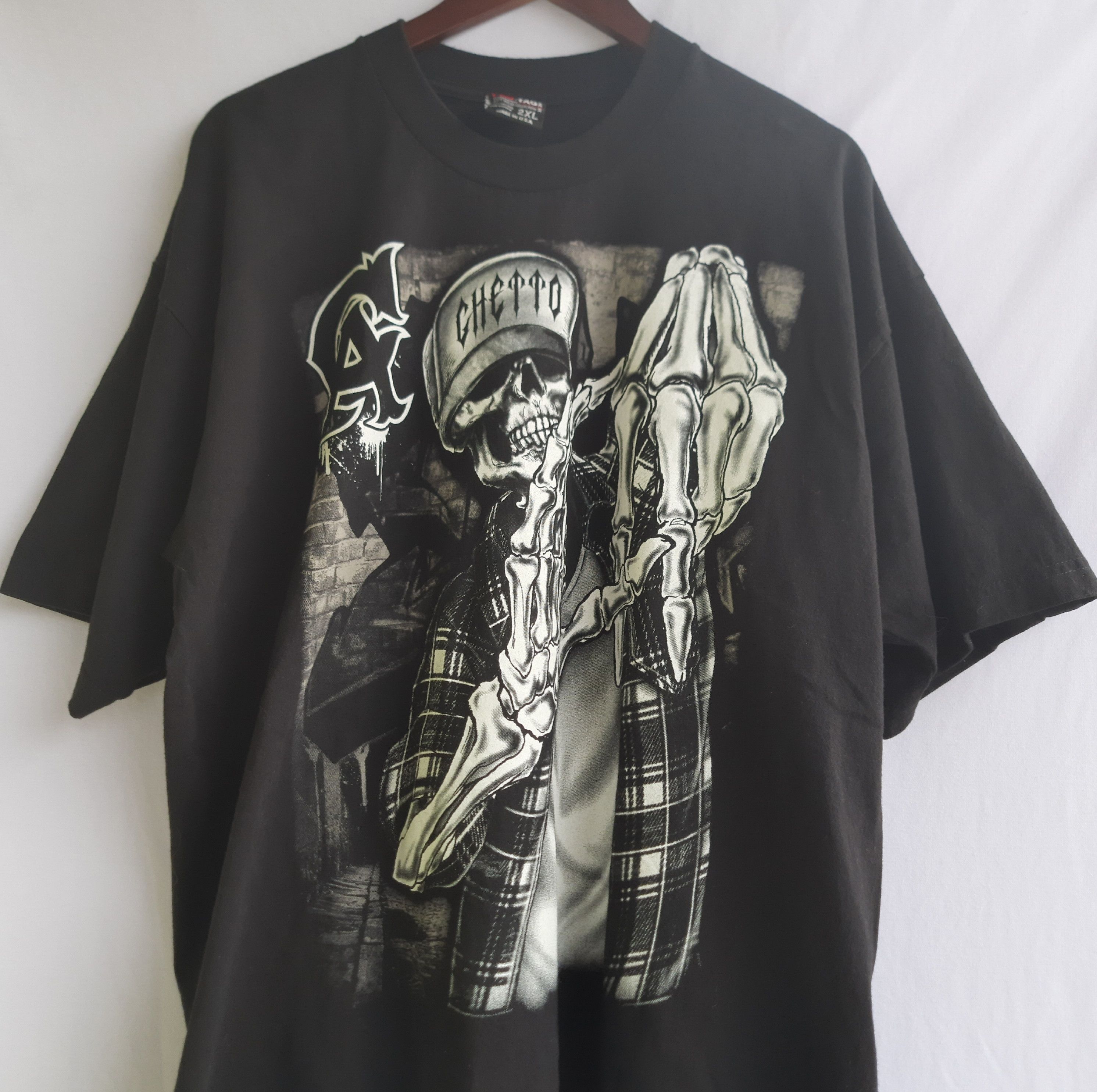 Japanese Brand Y2K Ghetto CA Gangster T-Shirt Size US XXL / EU 58 / 5 - 3 Thumbnail
