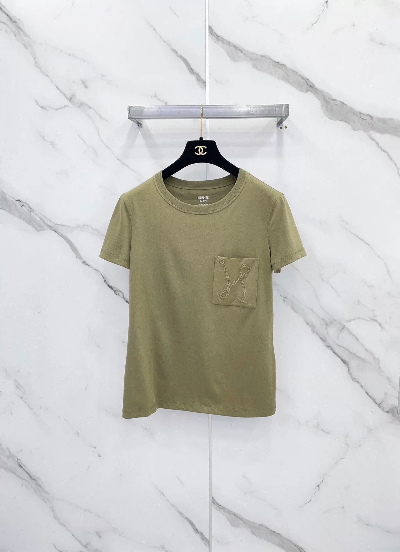 Hermes Hermes New Olive Green Short-Sleeve T-Shirt Size XS / US 0-2 / IT 36-38 - 1 Thumbnail