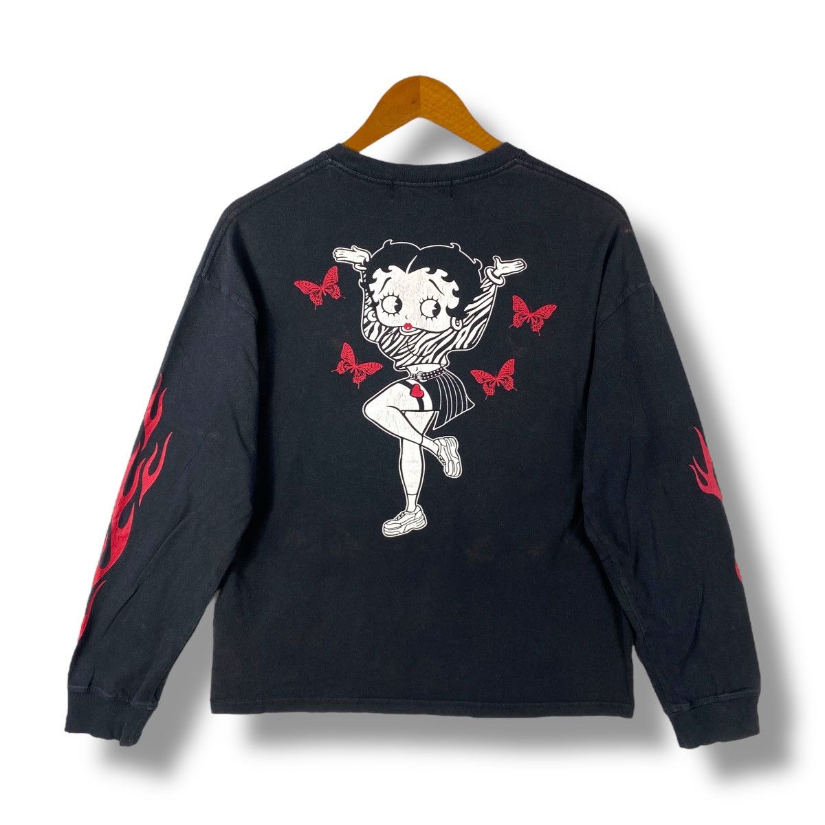 Cartoon Network BETTY BOOP Classic Cartoon Flame Longsleeve Tee Shirt Size M / US 6-8 / IT 42-44 - 1 Thumbnail