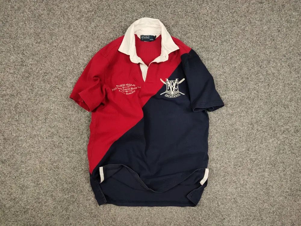 Polo Ralph Lauren Vintage 90's Polo Ralph Lauren Two-Tone logo Polo Shirt Size US S / EU 44-46 / 1 - 1 Thumbnail