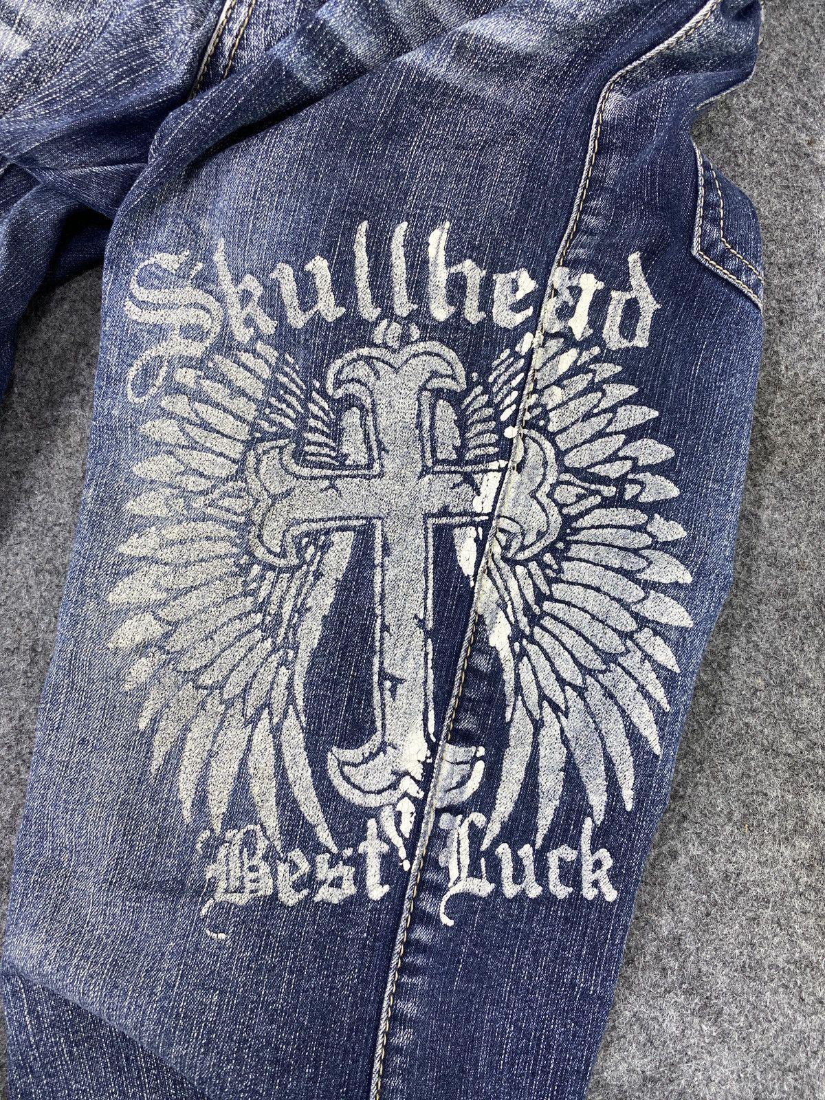 Japanese Brand × Jean Flag Stone Blue Wash Jeans - J982 Size US 27 - 10 Thumbnail