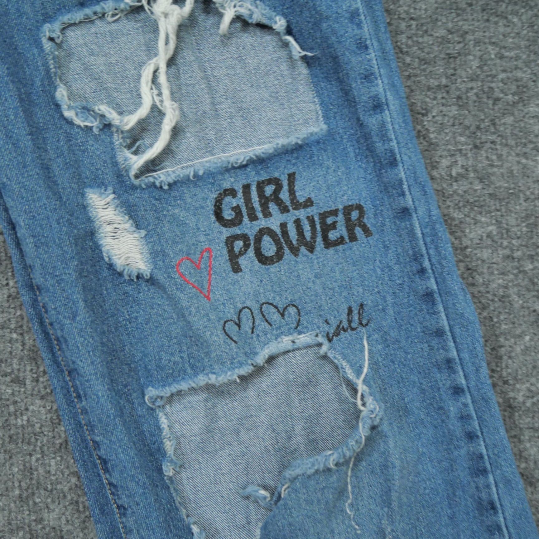 Bell Uniq Litz Jeans Womens 28 Blue Pants Flare Bell Bottom Distressed Art Denim Jeans Women Regular 28 Blue Distressed Pockets 90s? Size 28" / US 6 / IT 42 - 5 Thumbnail