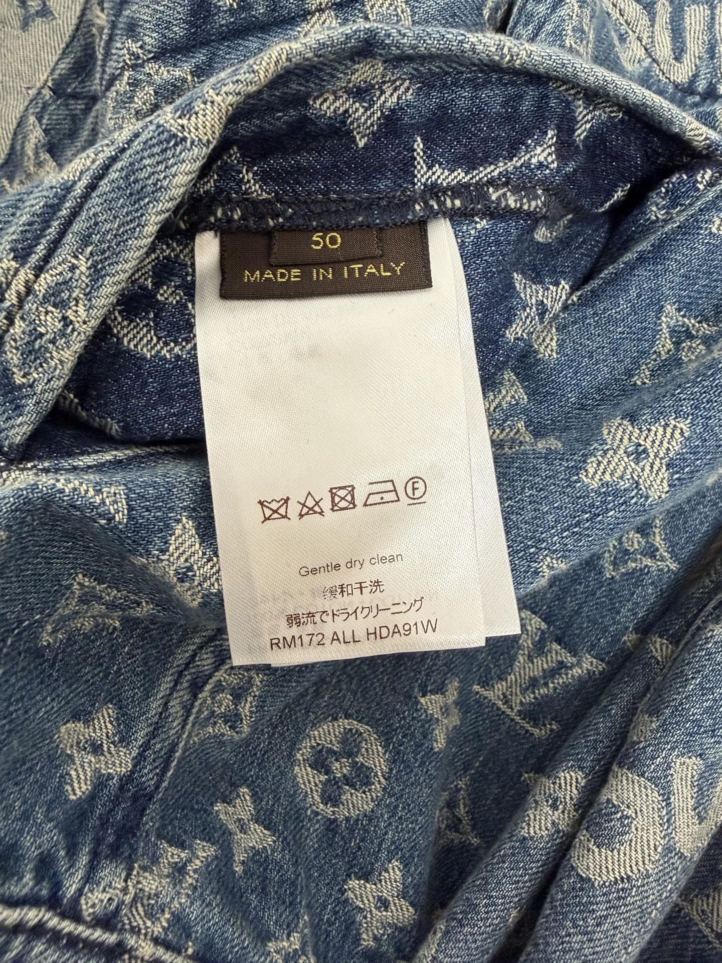 Louis Vuitton LV x Supreme Denim Leather Allover Logo Jkt Size 50 Size US M / EU 48-50 / 2 - 6 Thumbnail