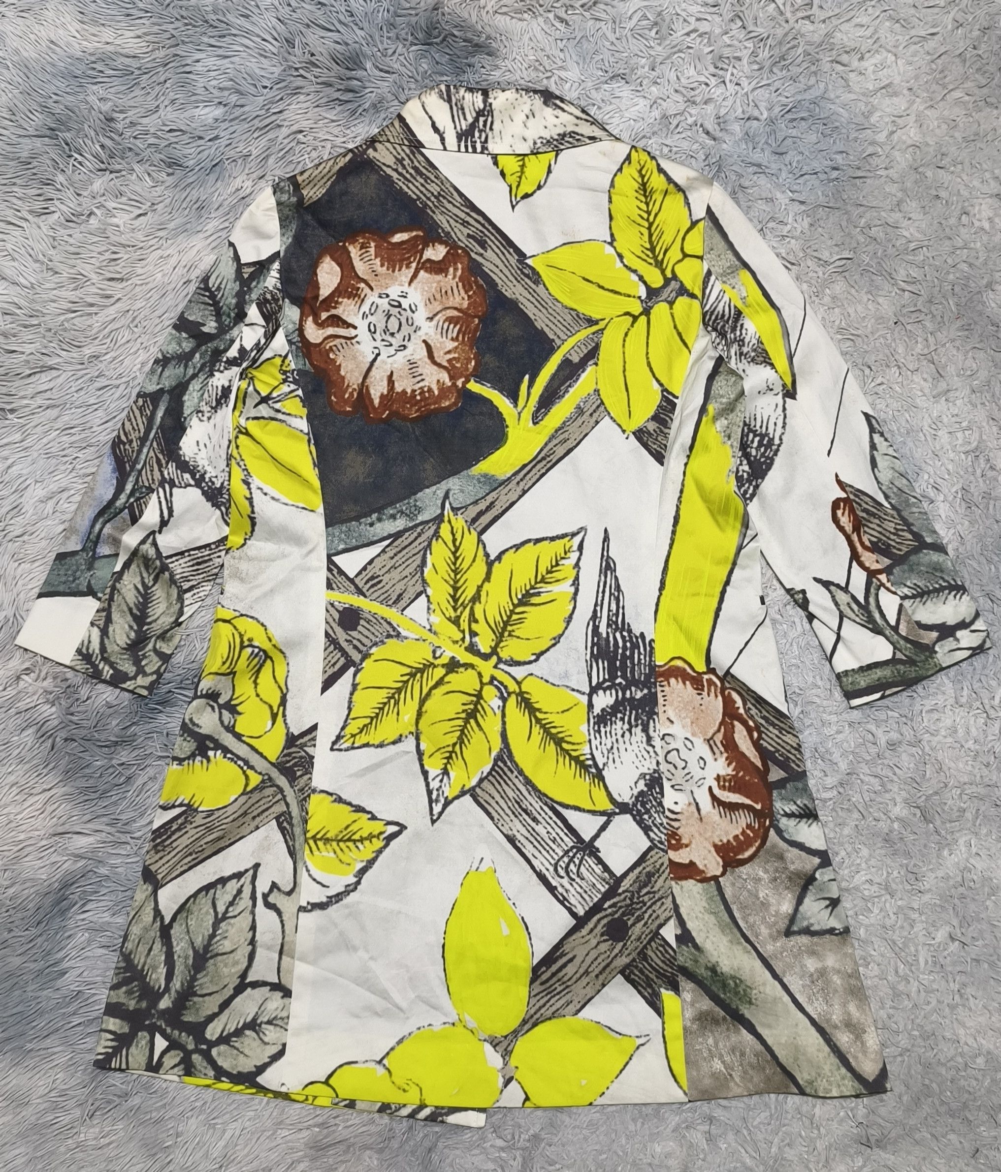 Celine Celine SS 2005 Multicolored Floral Trench Coat Size M / US 6-8 / IT 42-44 - 3 Thumbnail