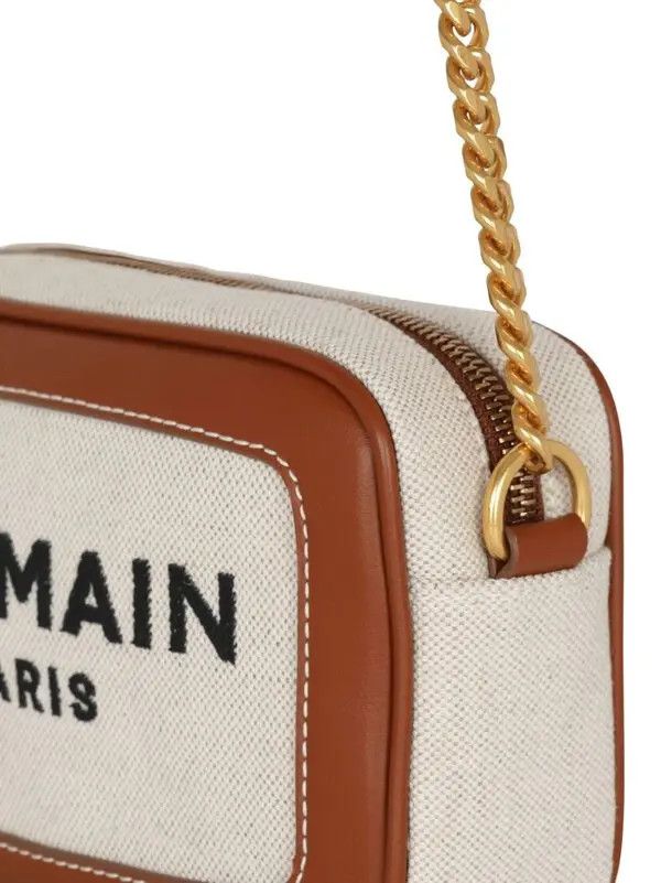 Balmain o1s1wg110825 OS/ B-Army Canvas Mini Bag in Brown Size ONE SIZE - 3 Thumbnail