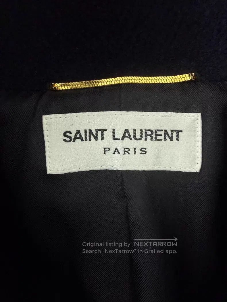 Saint Laurent Paris Saint Laurent Paris Double Breasted Dark Navy Wool Coat i Size XS / US 0-2 / IT 36-38 - 4 Thumbnail