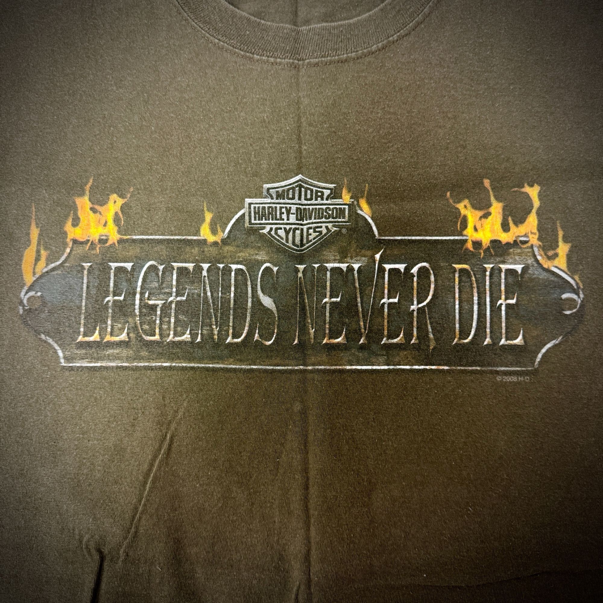 Harley Davidson BATTLEFIELD GETTYSBURG Pa LEGENDS NEVER DIE Motorcycle Biker Size US XL / EU 56 / 4 - 4 Thumbnail