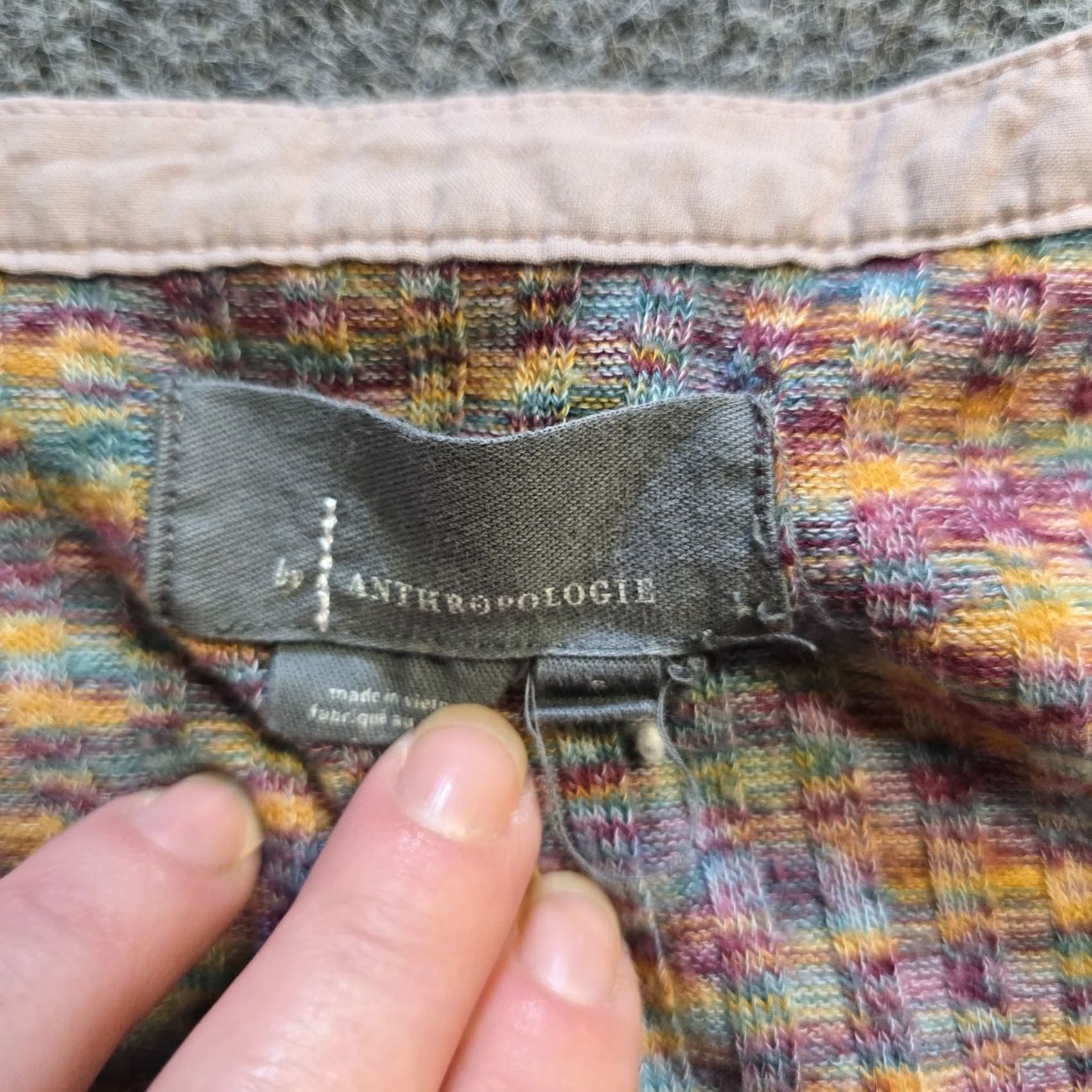 Anthropologie Anthropologie Top Womens Size Small Pink Rainbow Ribbed Henley Casual Coloful Shirt Regular Womens Size S / US 4 / IT 40 - 4 Thumbnail