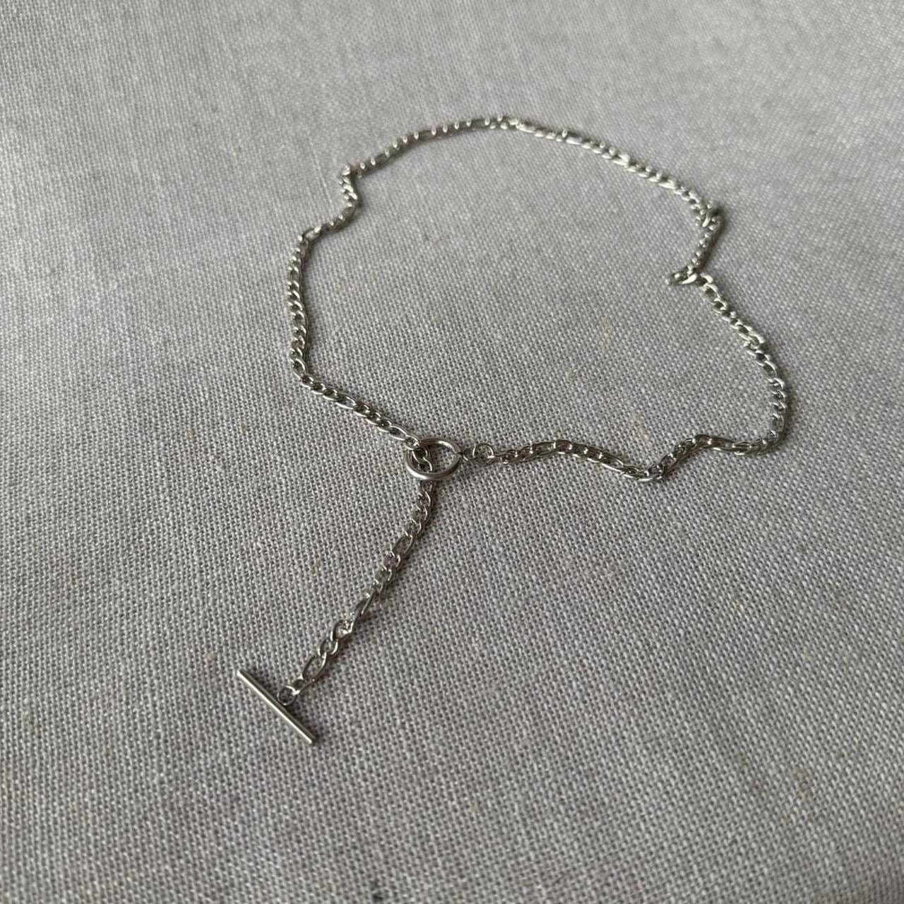 Vintage Y2k Silver Chrome Rope Chain Necklace 2000s 90s Vintage Size ONE SIZE - 2 Thumbnail