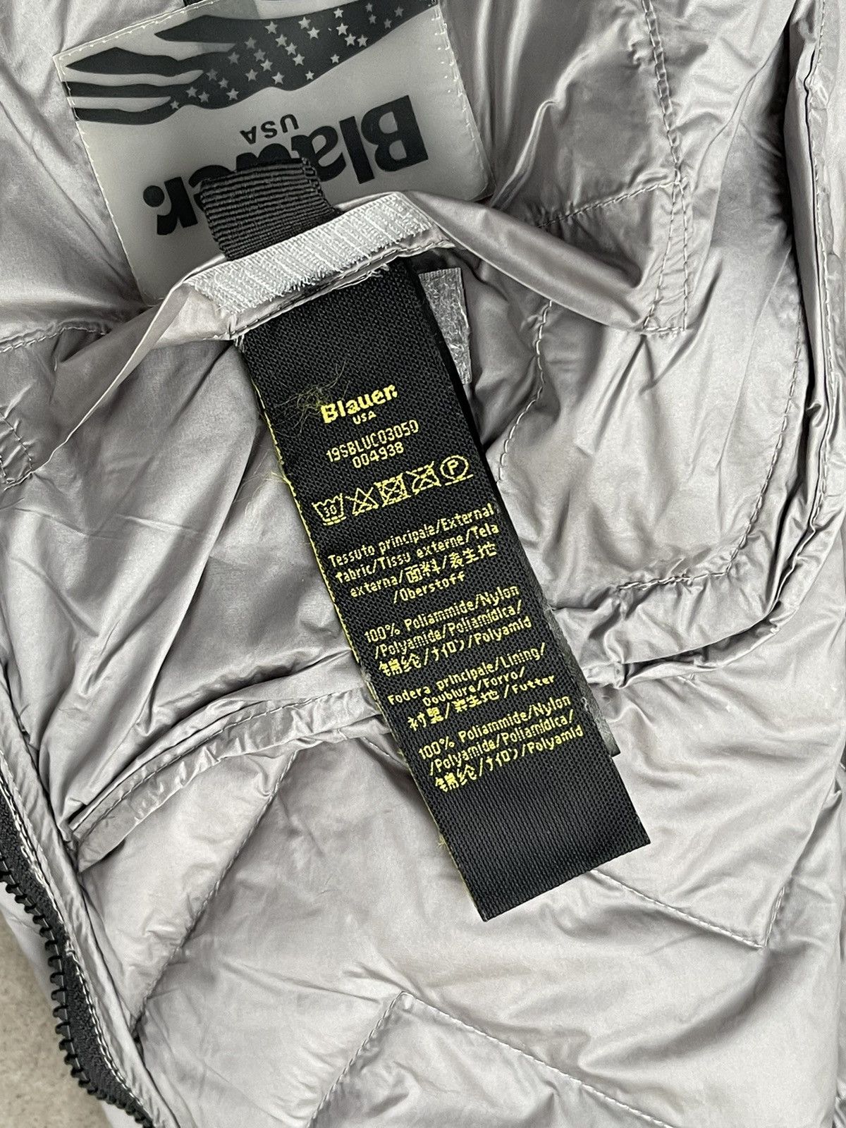 Other Blauer USA Sleeve Logo Quilted Grey Light Puffer Jacket Size US M / EU 48-50 / 2 - 18 Thumbnail