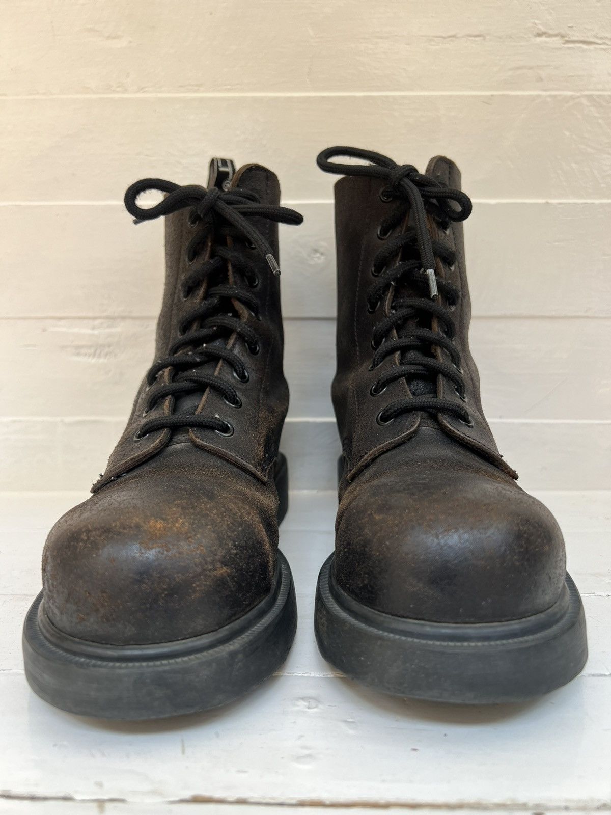 Other Cult lace-up biker boots with steel toe Size US 5.5 / EU 38 - 2 Thumbnail