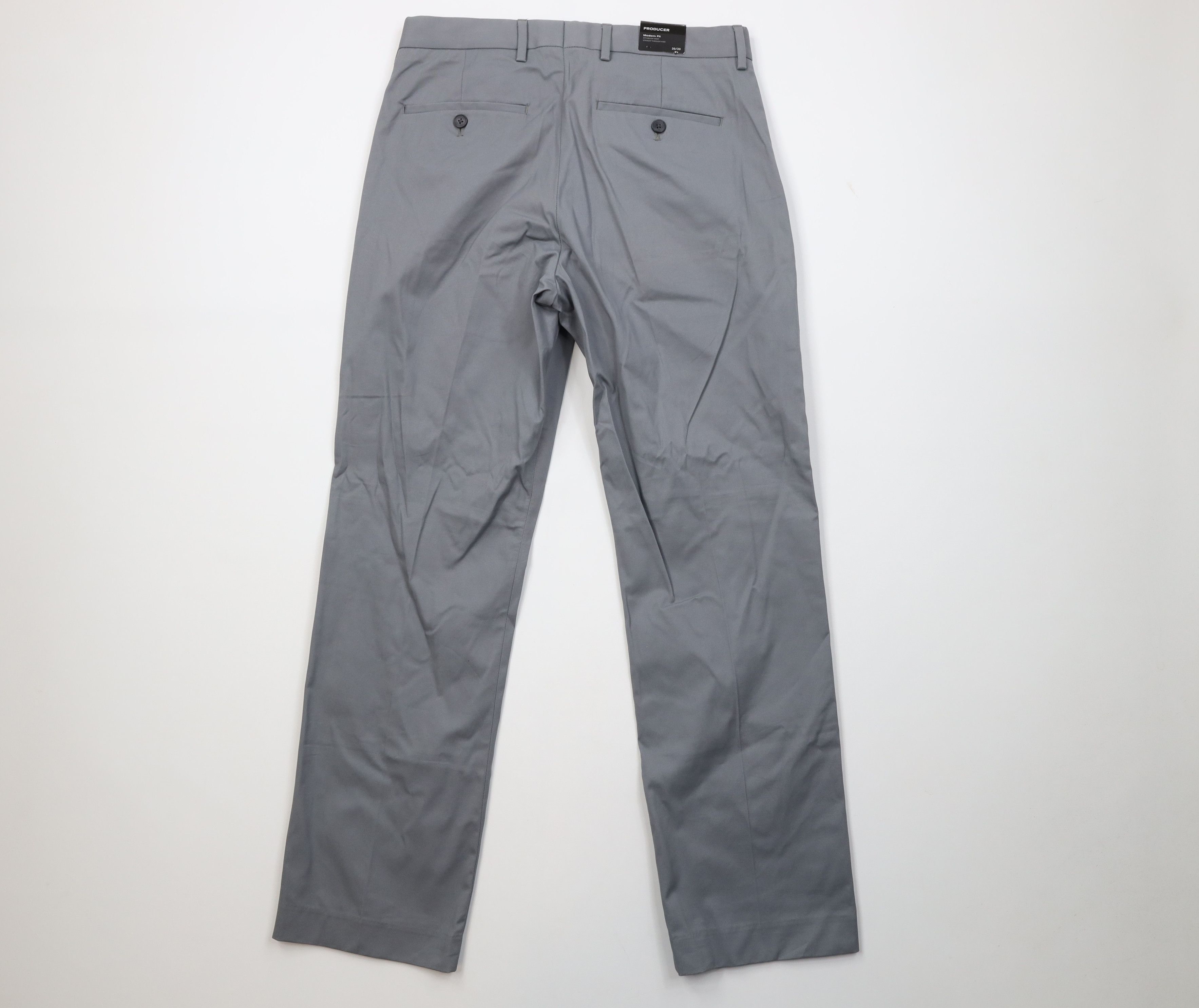 Express New Express Fit Producer Straight Leg Chino Pants Gray Size US 30 / EU 46 - 8 Thumbnail
