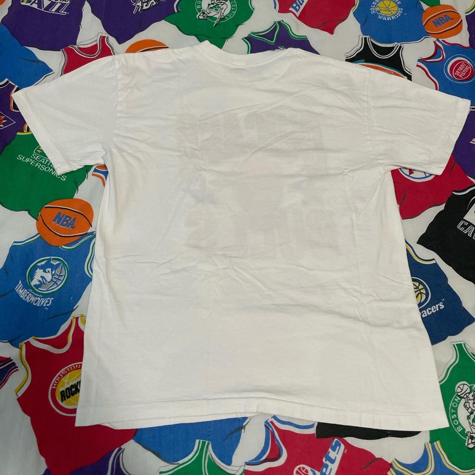 NBA × Vintage Vintage 90s NBA Chicago Bulls Basketball Tee Size US M / EU 48-50 / 2 - 2 Thumbnail