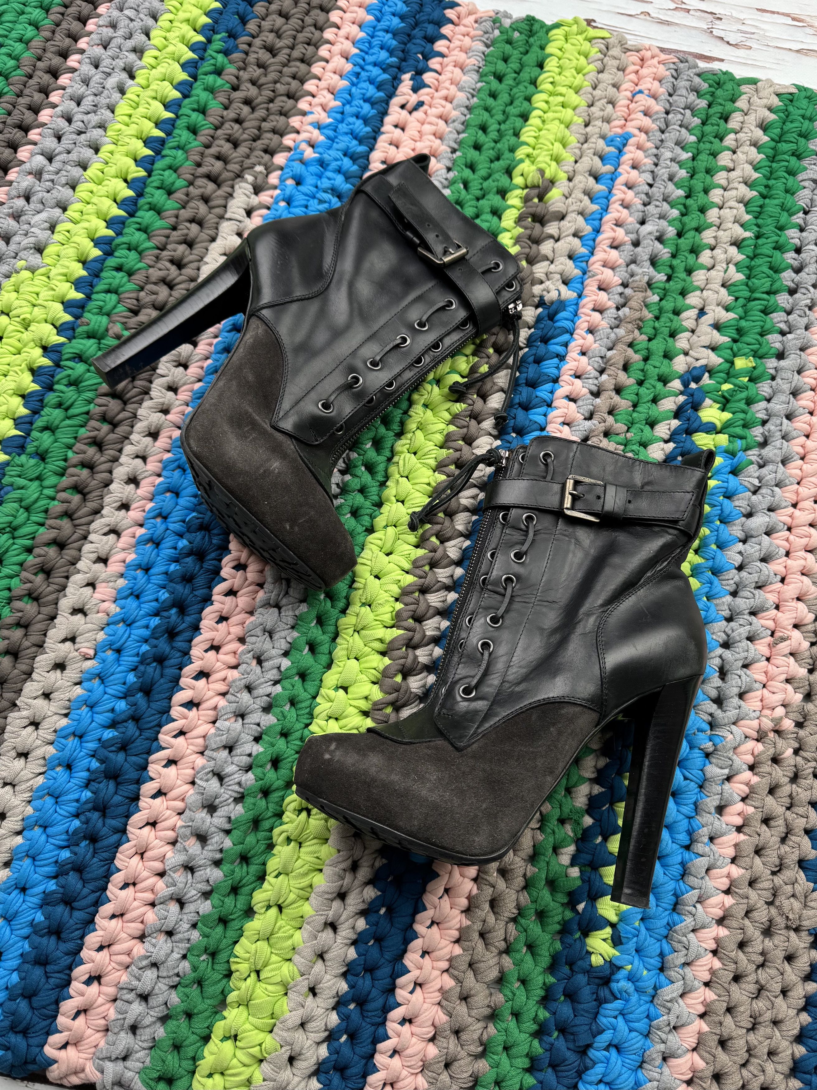 Dsquared2 Vintage Leather Heel Shoes in Black, Women's (Size 9)