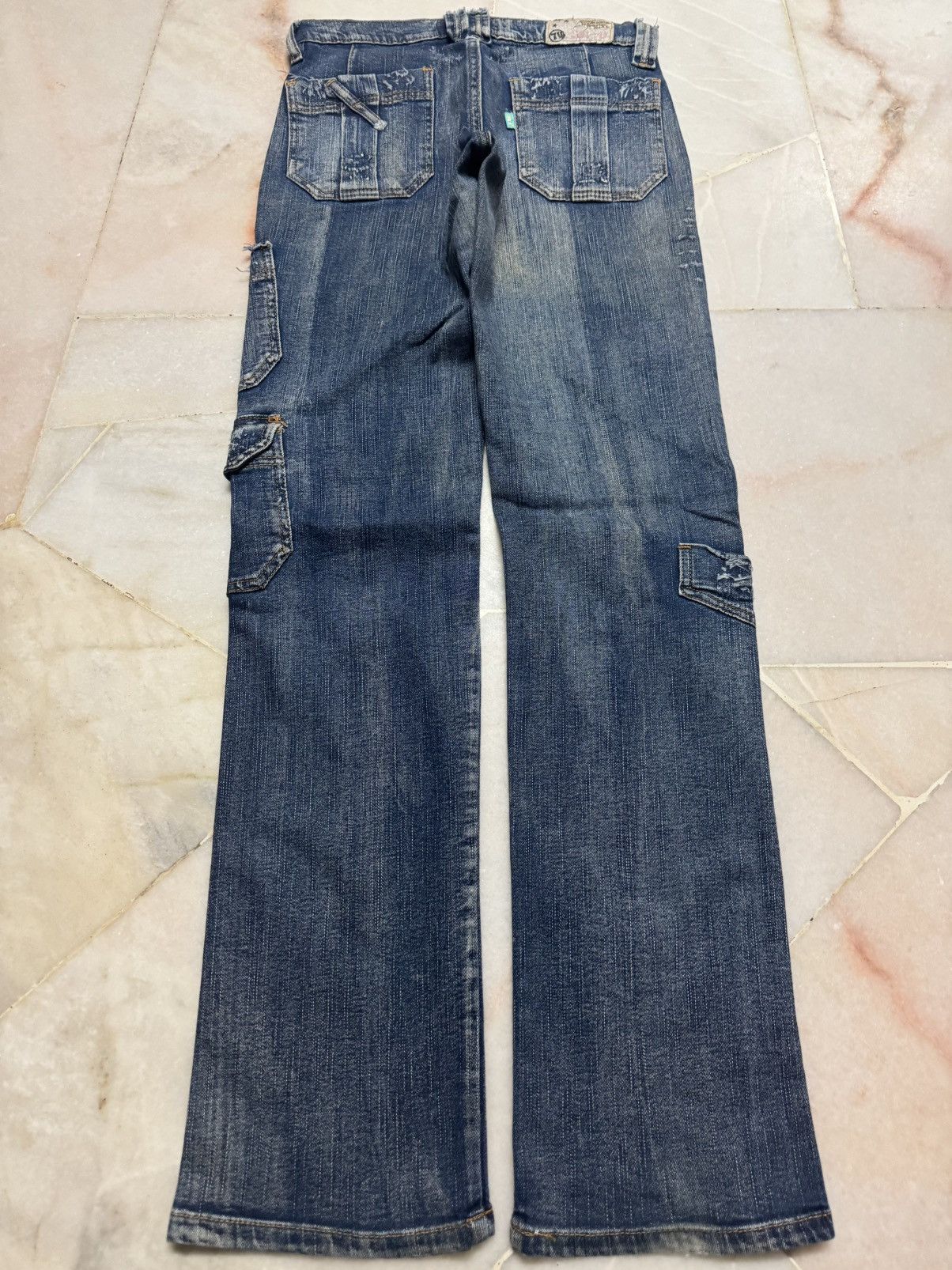 20471120 💥RARE💥JAPANESE CARGO JEANS MULTIPOCKET STYLE WASHED JEAN Size US 28 / EU 44 - 16 Thumbnail