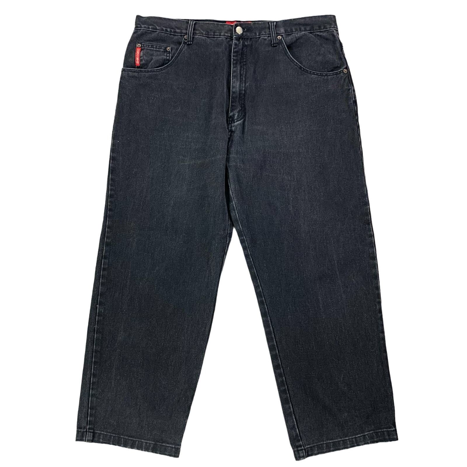 Giorgio Armani Vintage Black Giorgio Design Baggy Jeans - 36 - 90s Size US 36 / EU 52 - 1 Thumbnail